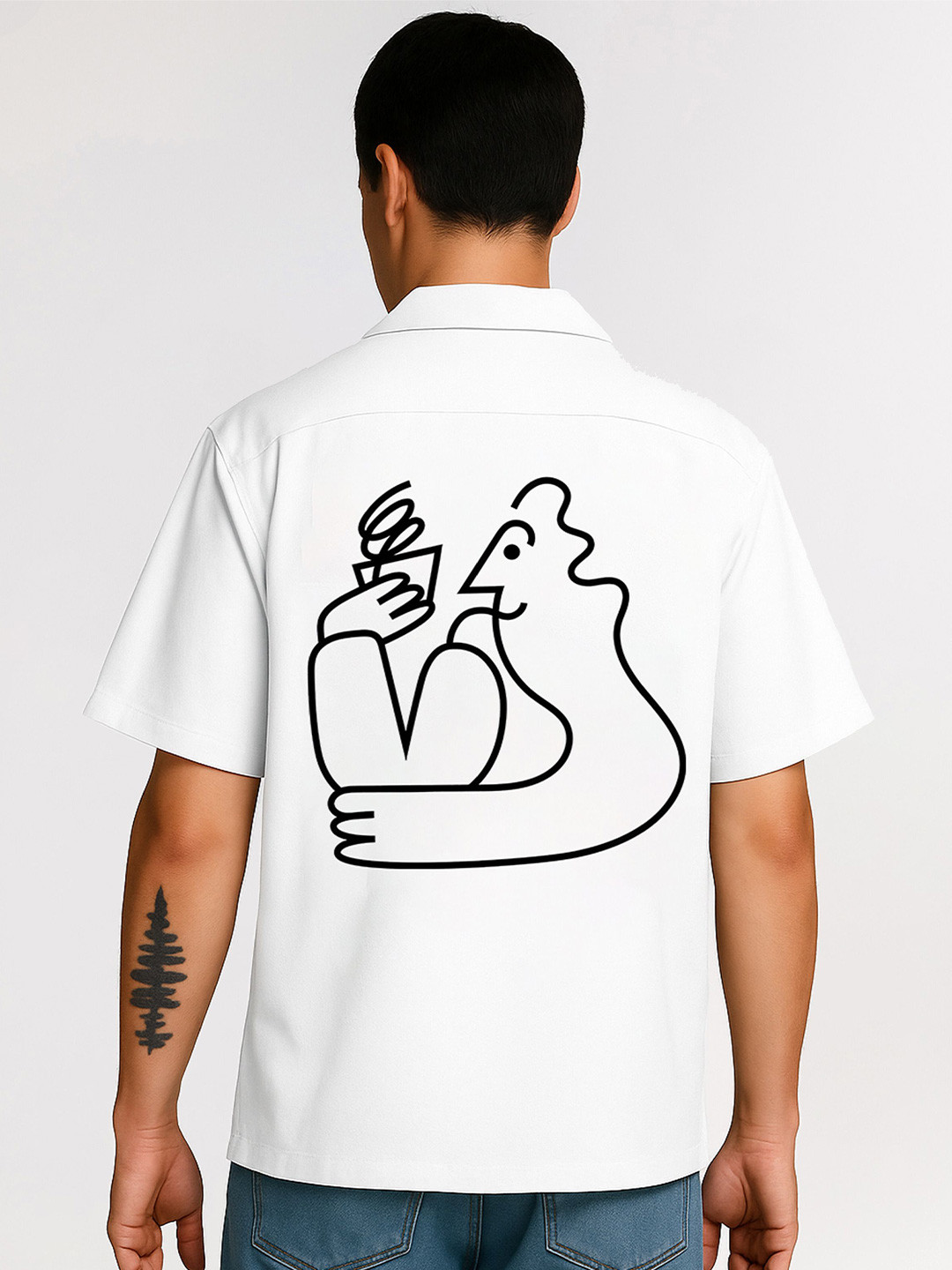 Men's Regular Fit Abstract Printed Casual Shirt