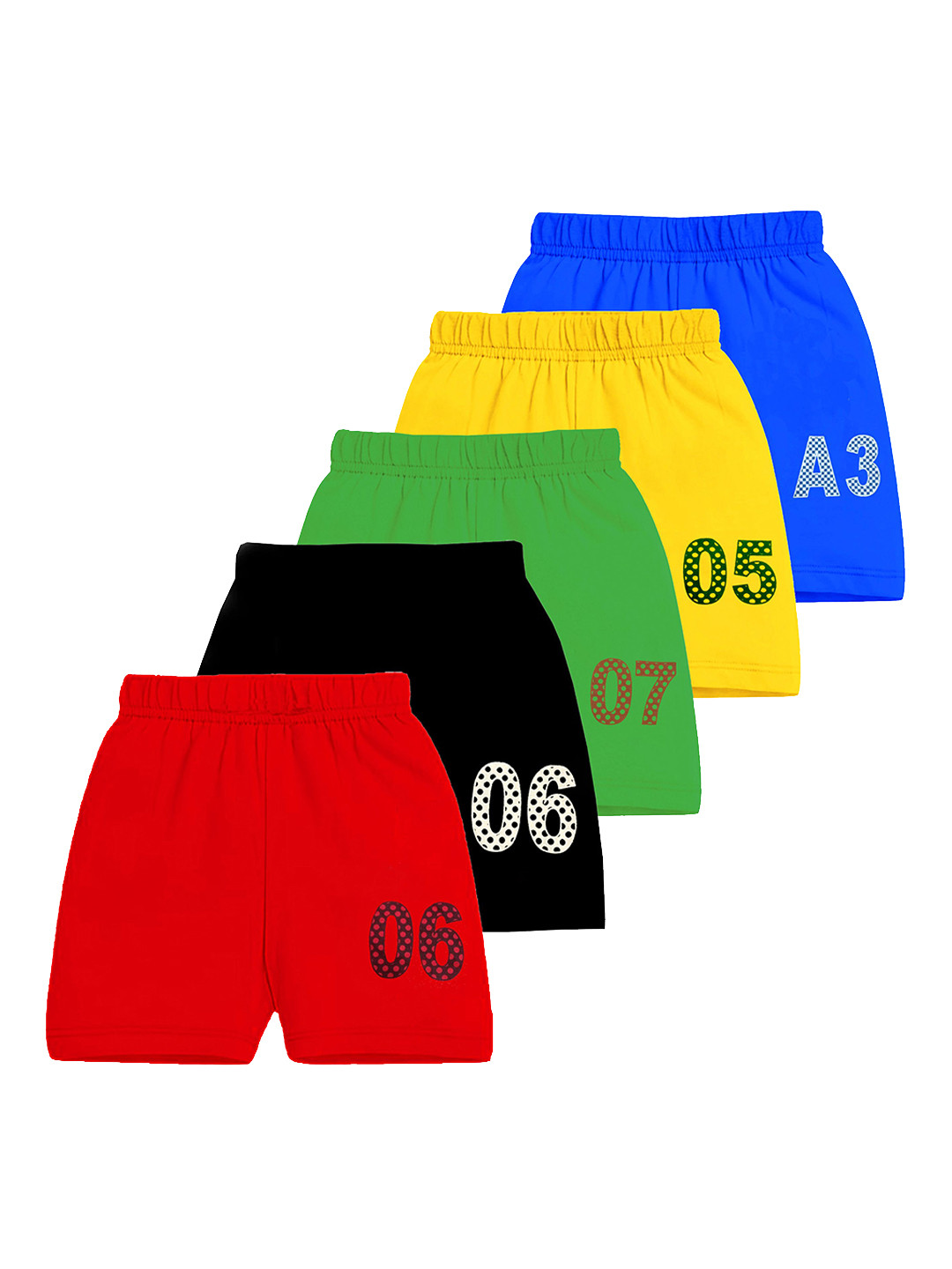 DON CARE Kids Pack Of 5 Mid-Rise Shorts
