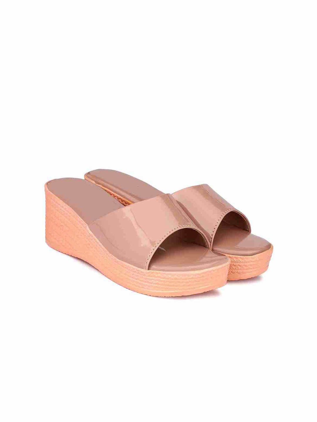 SHOE LAB Open Toe Wedge Heels