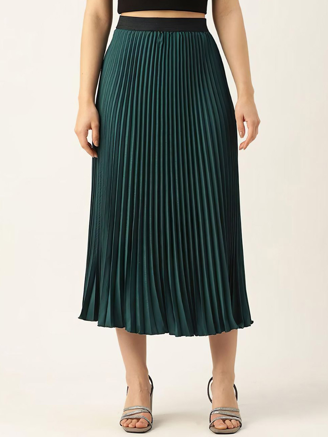 LookShine Flared A-Line Maxi Skirt