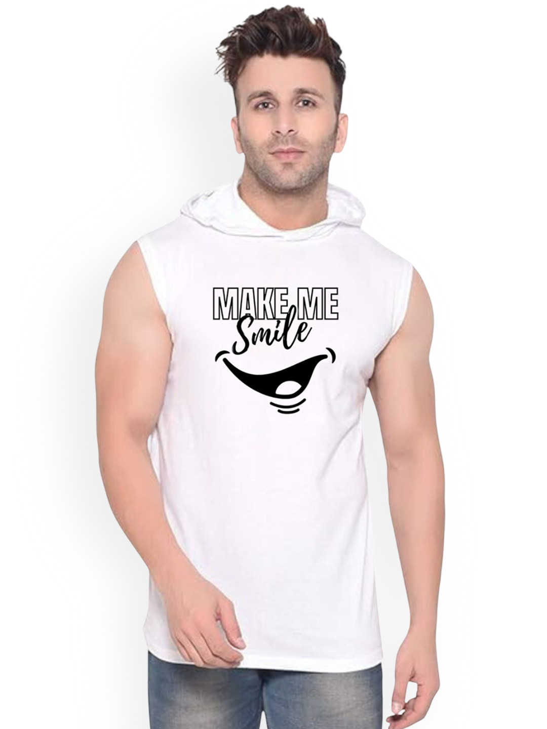 FABSTIEVE Printed Cotton Hooded Neck Gym-Vest GYM_Vest_print-86_GYM_Vest M