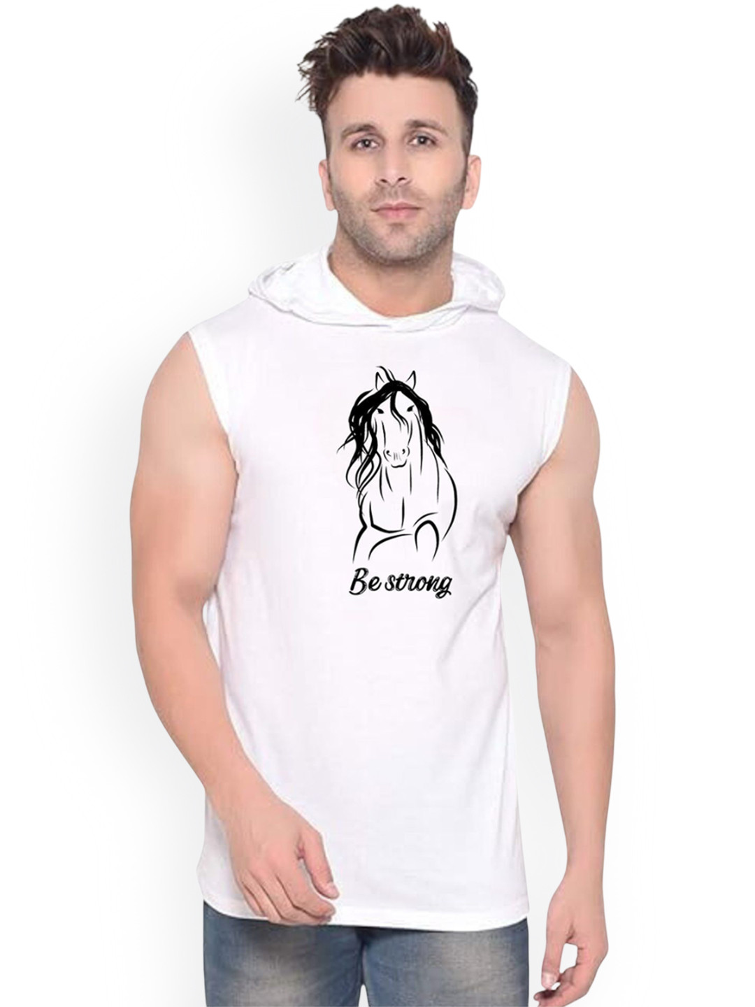 FABSTIEVE Men Printed Cotton Hooded Neck Basic Gym-Vest GYM_Vest_print-96_GYM_Vest M