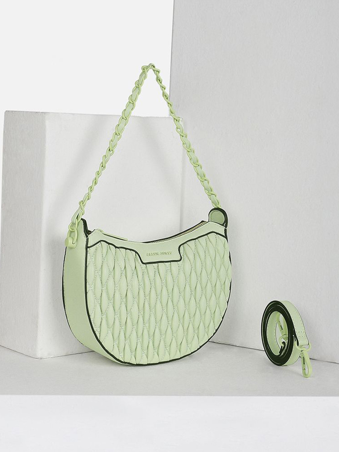 Allen Solly Woman Textured Swagger Sling Bag with Tasselled