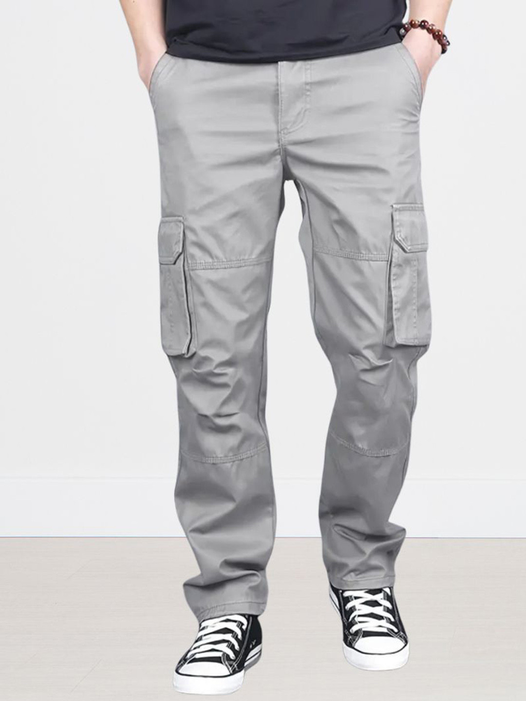 THE BEETEL HOUSE Men Relaxed Multi-Pocket Cotton Cargos