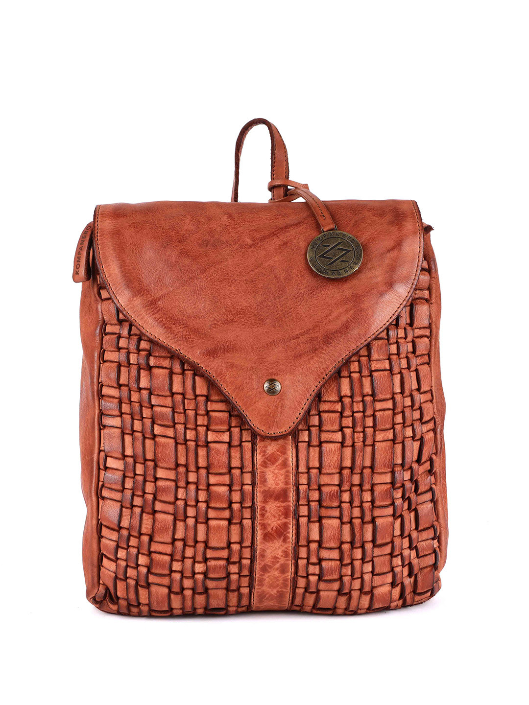 KOMPANERO Leather Yoke-Style Backpack