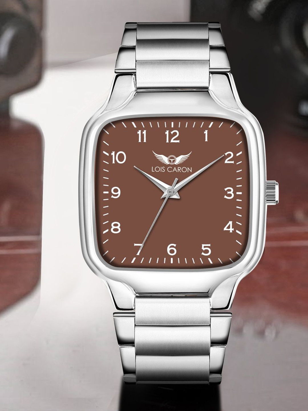 LOIS CARON Men Dial & Stainless Steel Bracelet Style Straps Analogue Watch