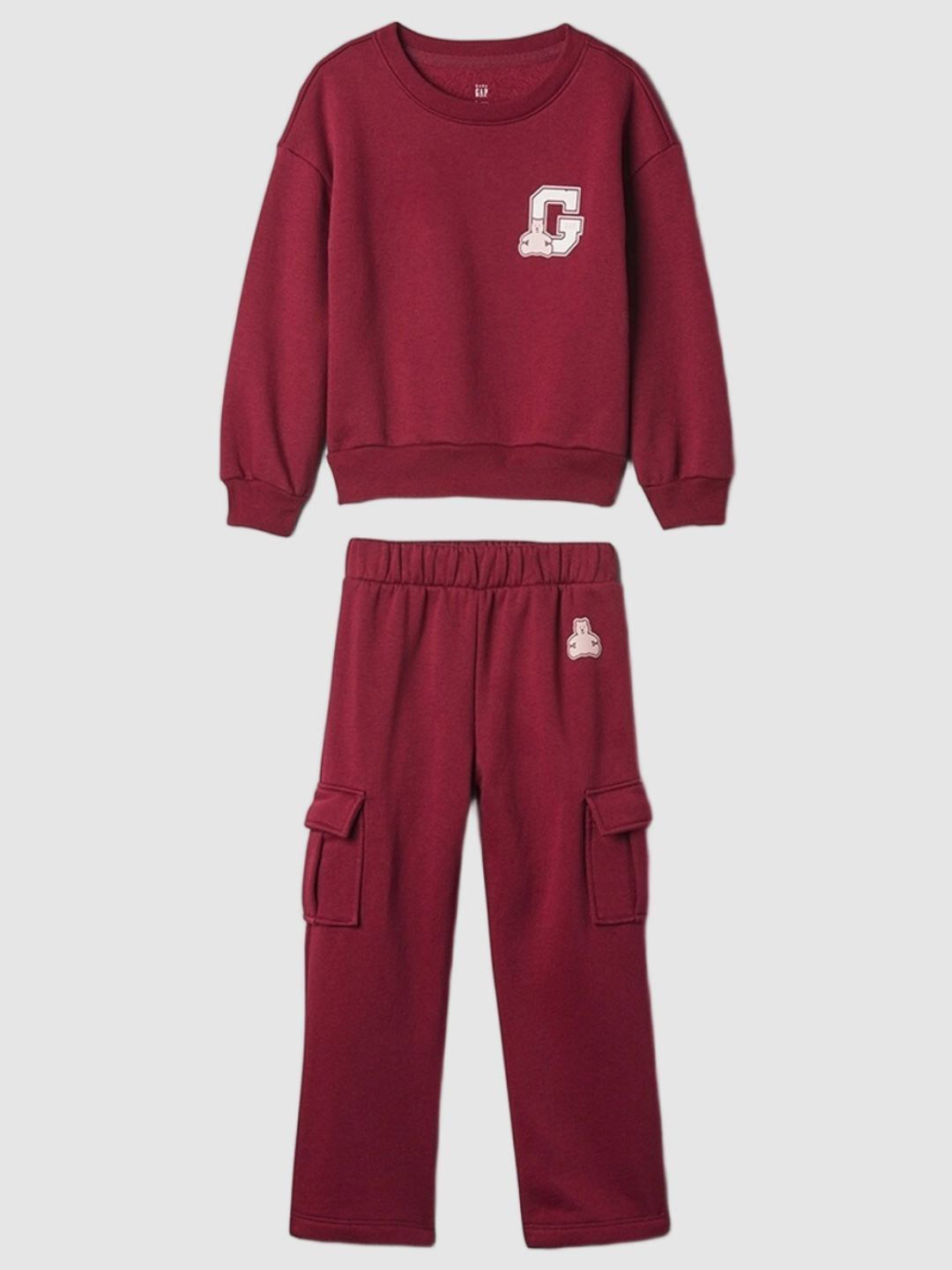 GAP Infant Girls Logo Print Sweatshirt & Cargo Pants Clothing Set