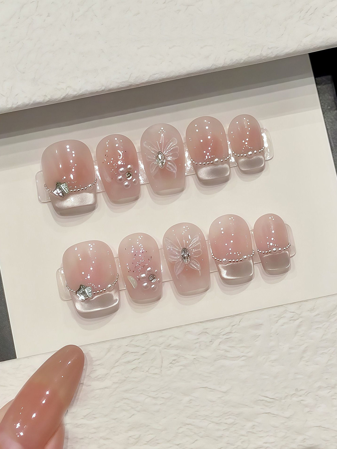 StyleCast x Revolte Set Of 10 Embellished Nail Extension