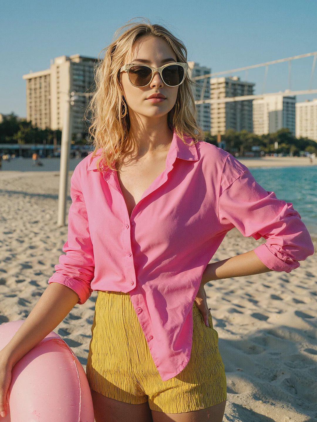 RAREISM Epnet Primary Comfort Boxy Cotton Casual Shirt