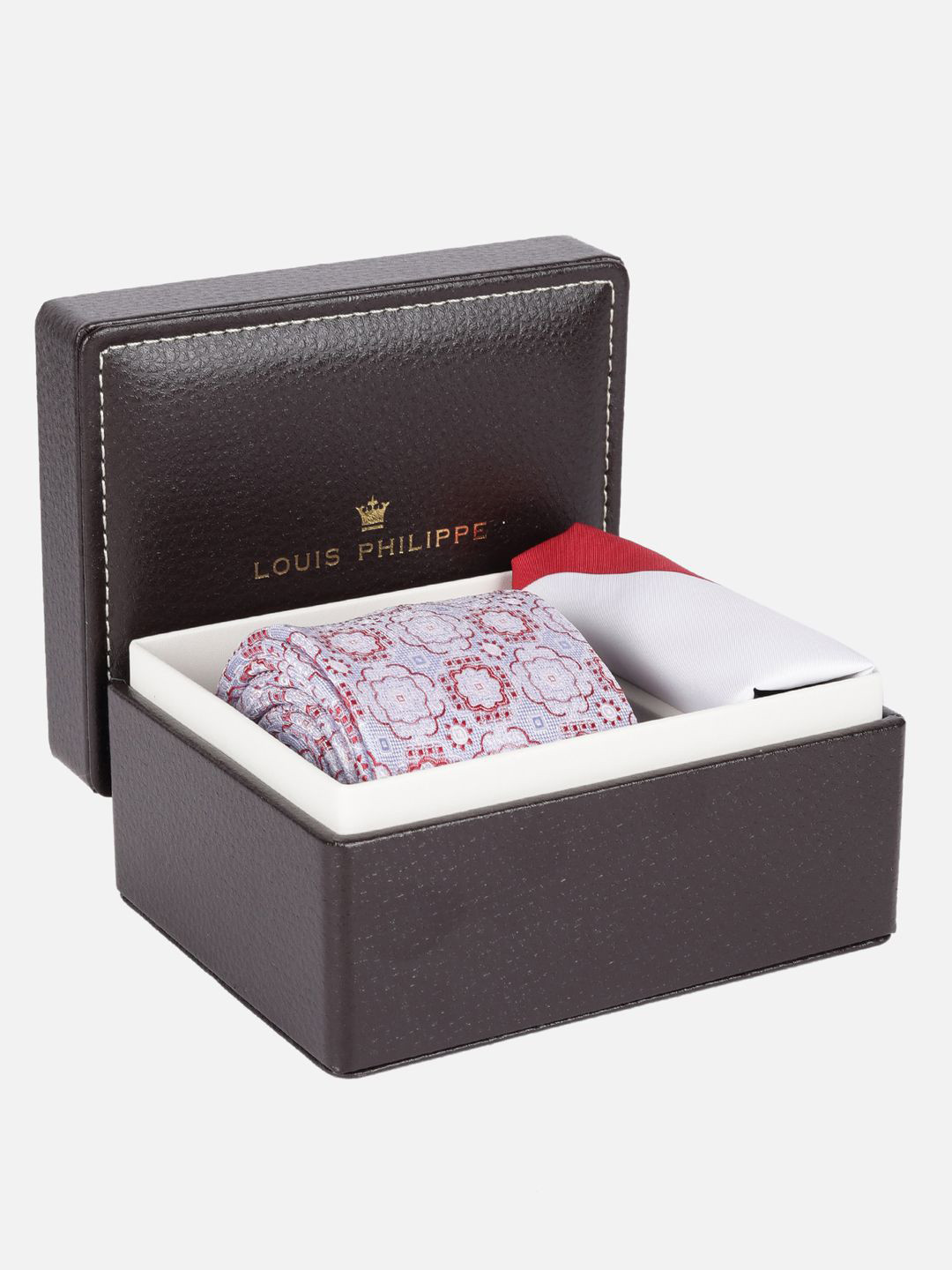 Louis Philippe Men Tie and Pocket Square Accessory Gift Set