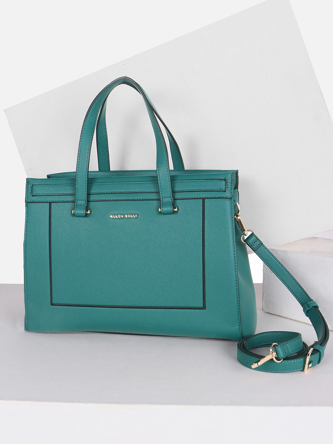 Allen Solly Woman Solid Structured Fringed Handheld Bag