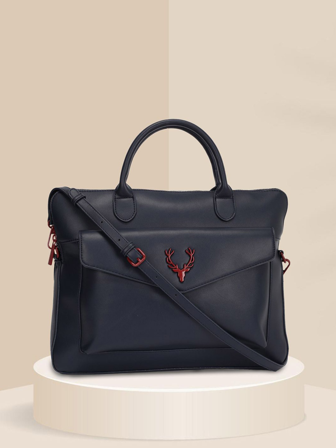 Allen Solly Woman Bowling Handheld Bag with Cut Work