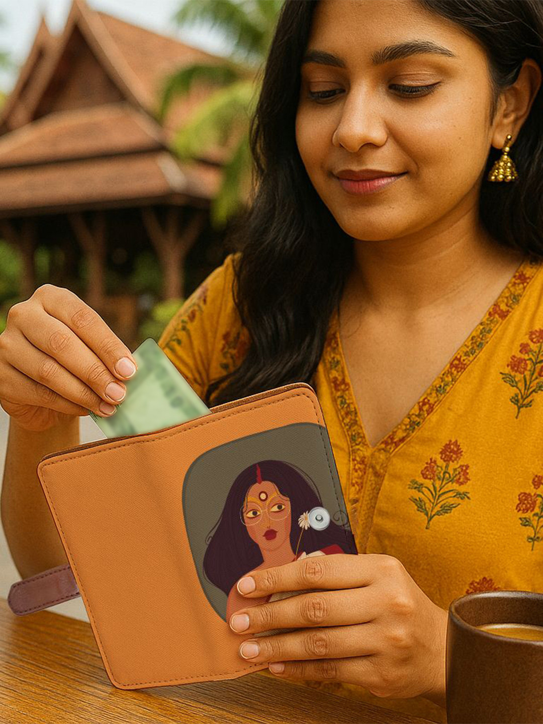 Kalankit Printed Bi-Fold Passport Holder