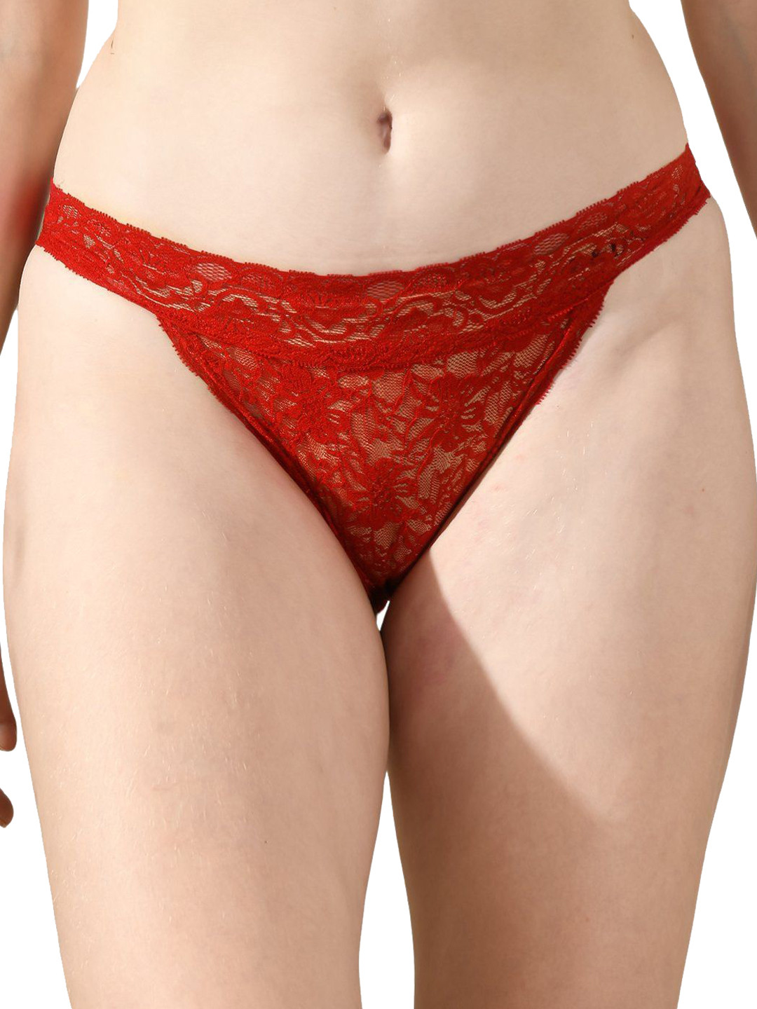 NIMRA FASHION Women Self Design Bikini Briefs PN05004-RD