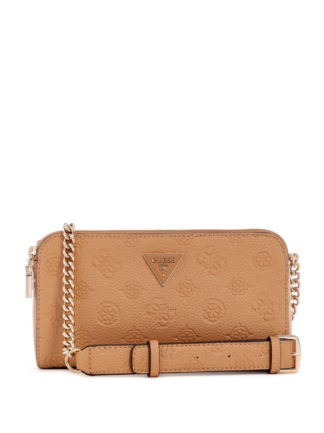 GUESS Women Textured Baguette Cut Work Sling Bag