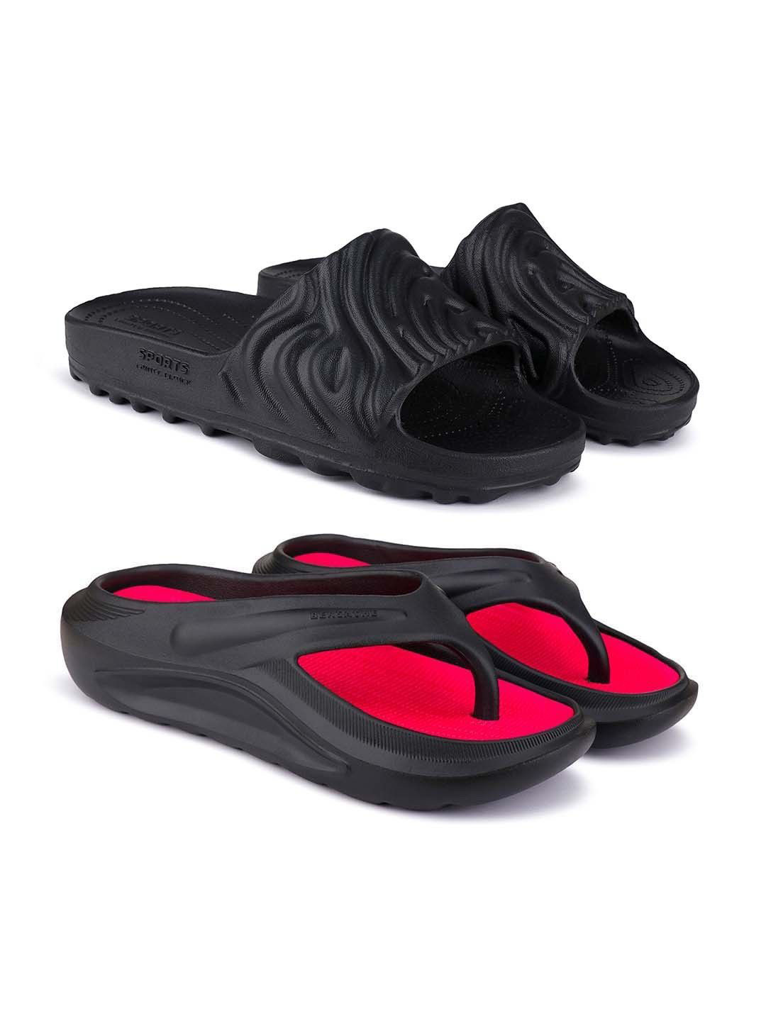 BERSACHE Men Rubber Thong Flip-Flops (Pack of 2)