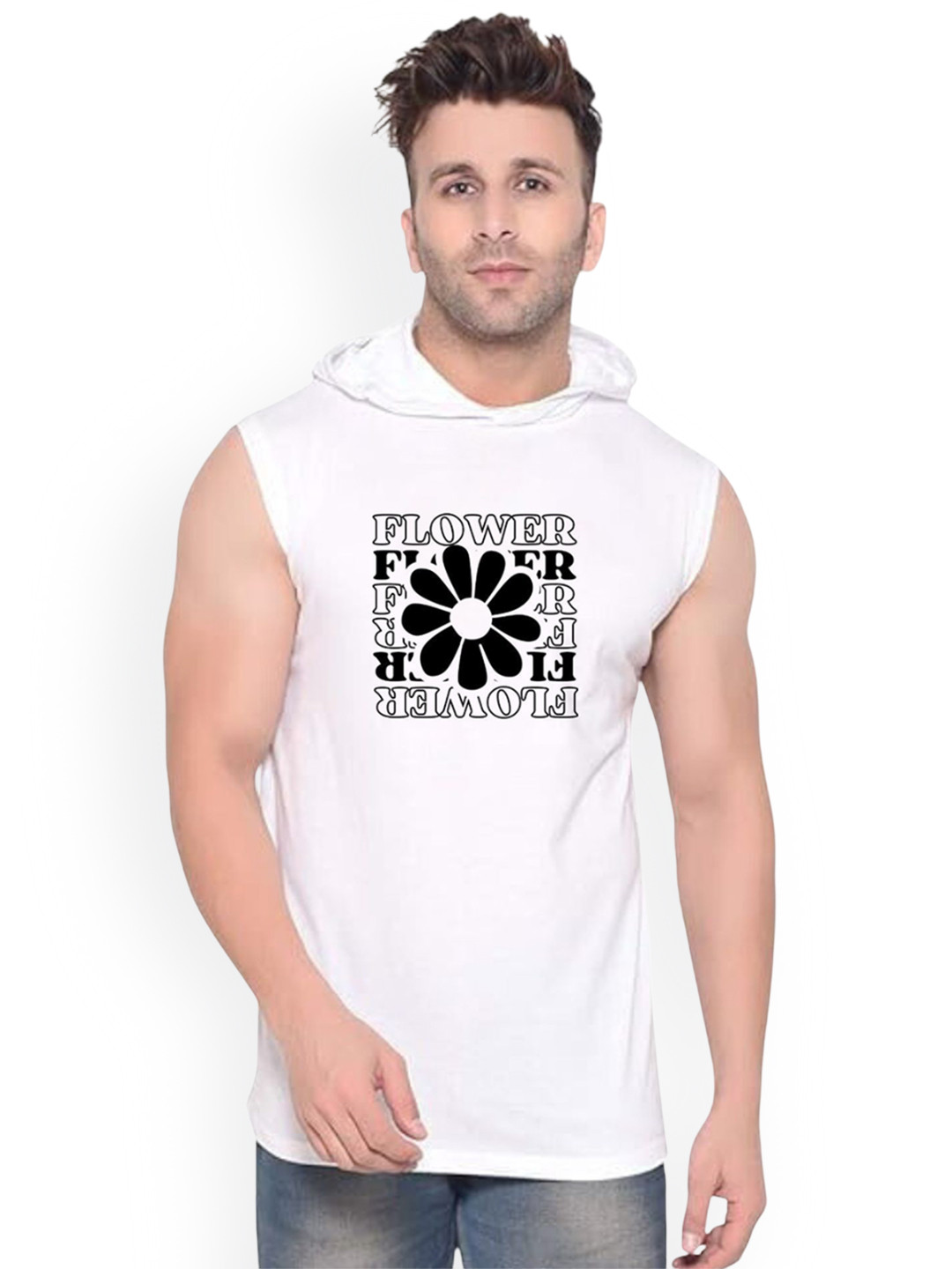 FABSTIEVE Flower Printed Gym Vest GYM_Vest_print-82_GYM_Vest M