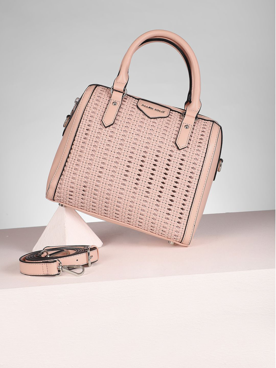 U.S. Polo Assn. Women Textured Shopper Handheld Bag with Cut Work