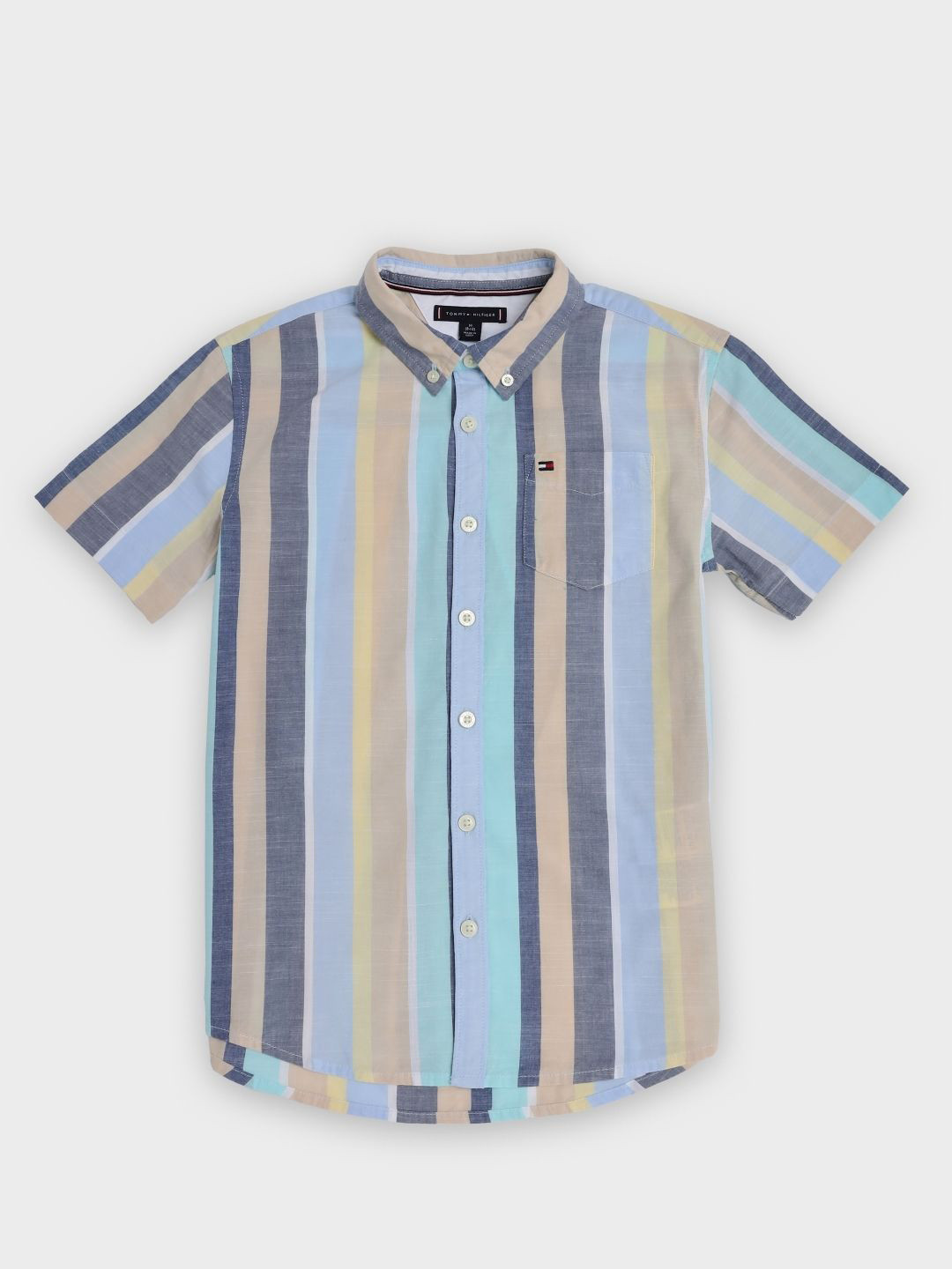 Tommy Hilfiger Boys Outlet Vertical Striped Pure Cotton Shirt