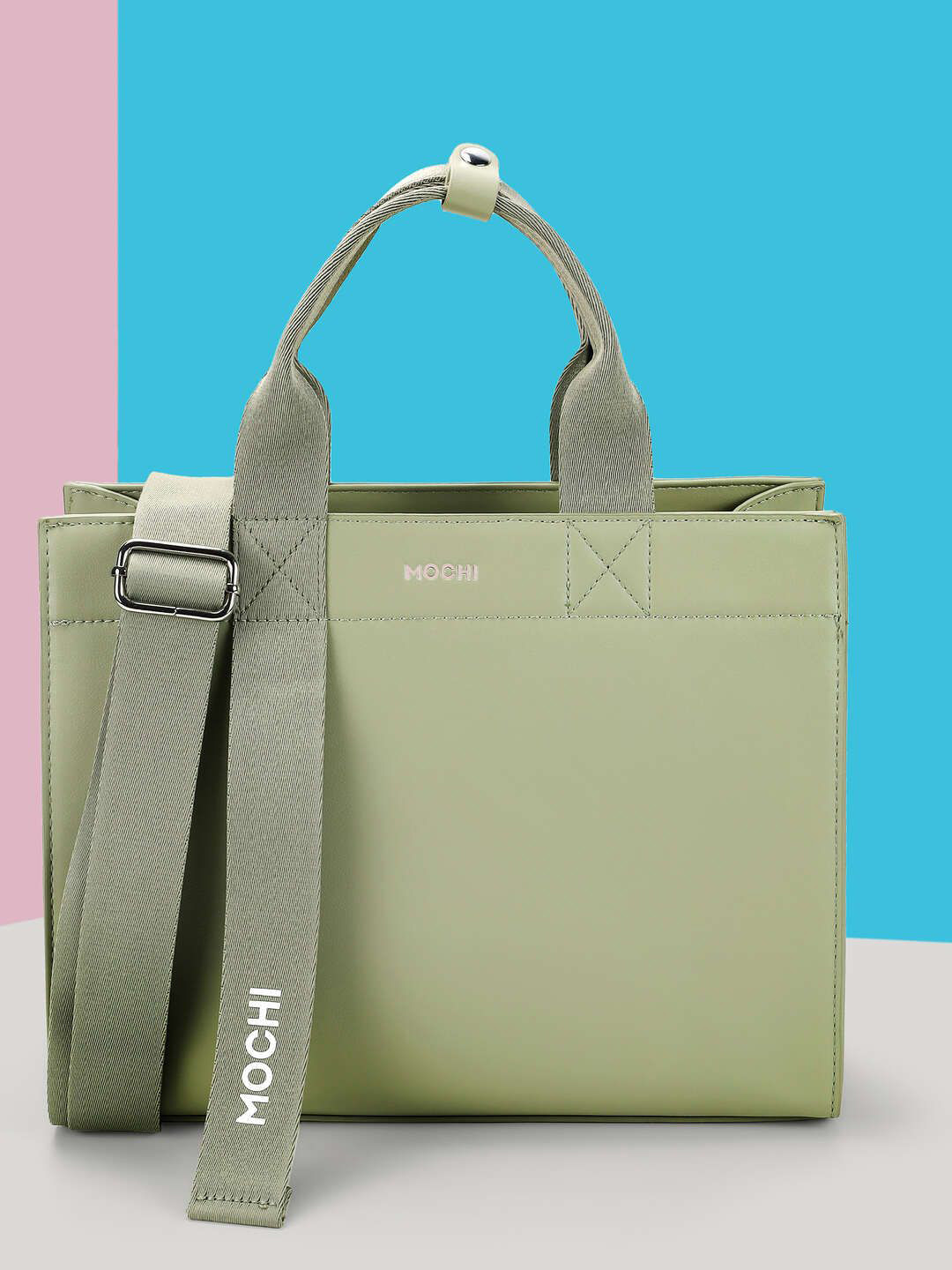 Mochi Solid Oversized Structured Handheld Bag
