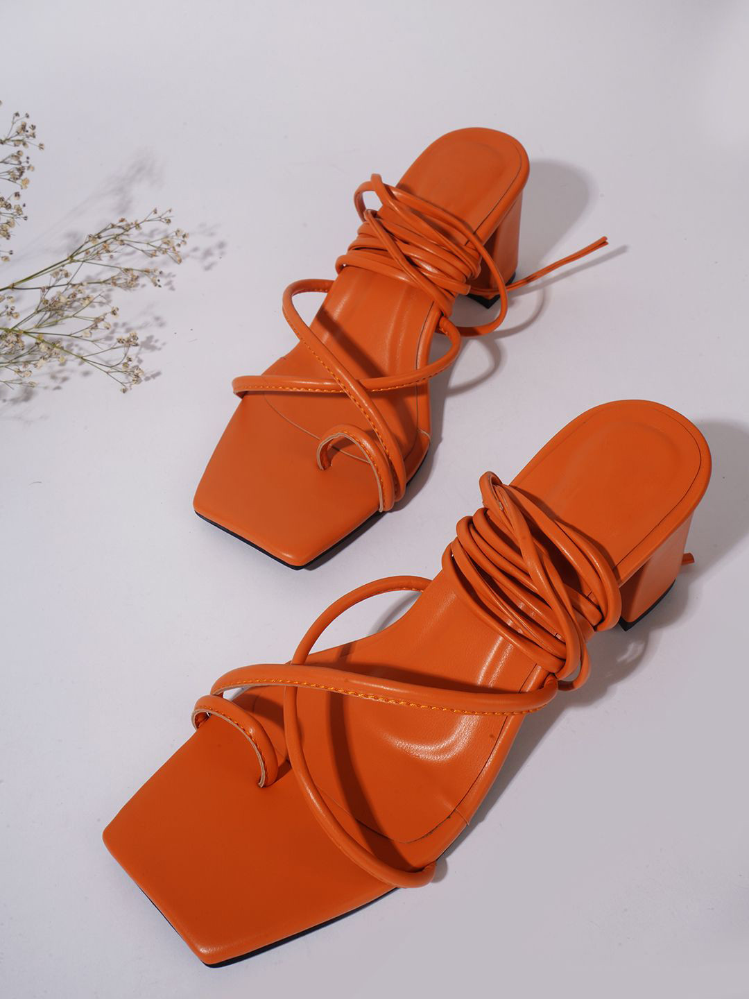 Froh Feet Lace-Up Block Sandals