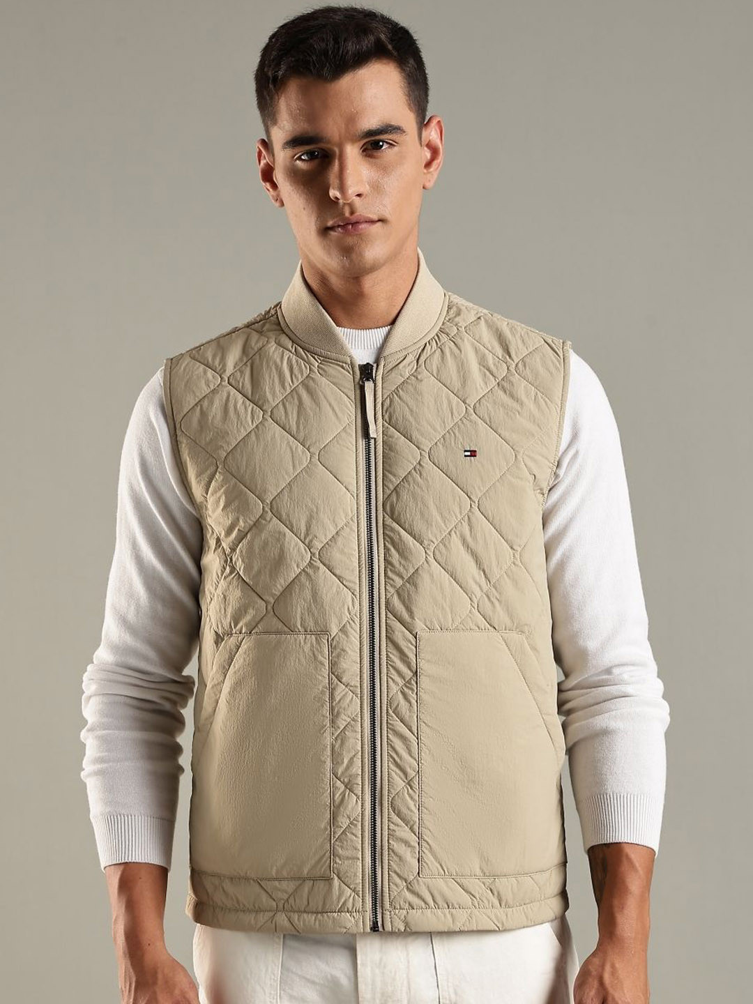 Tommy Hilfiger Europe Mandarin Collar Padded Jacket