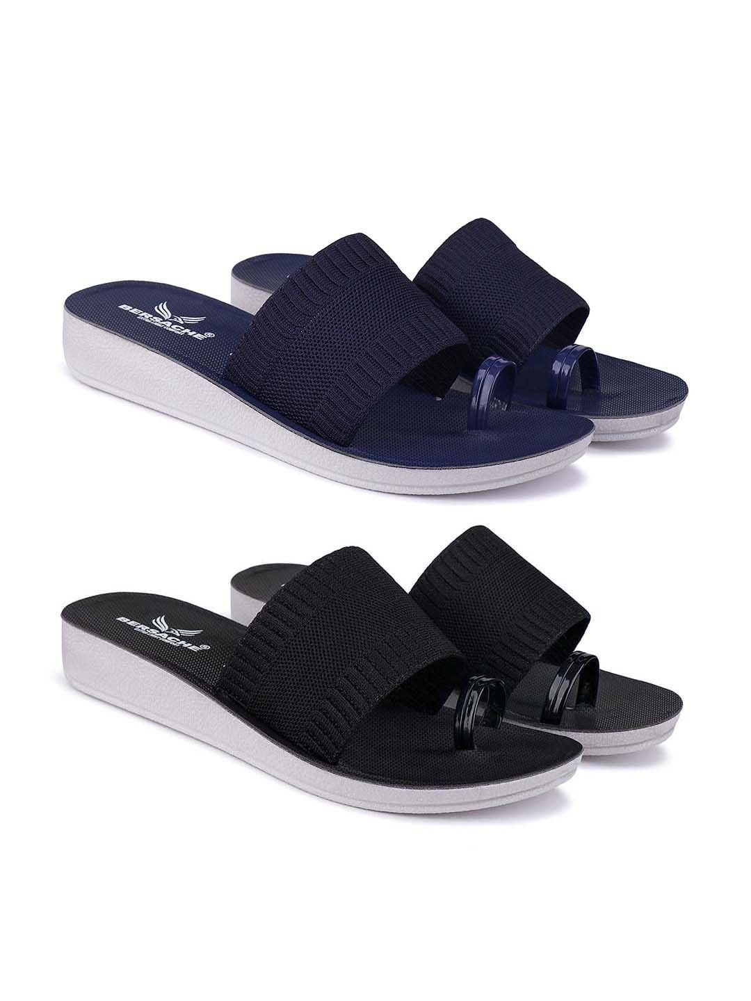 BERSACHE Women One Toe Flats combo of 2