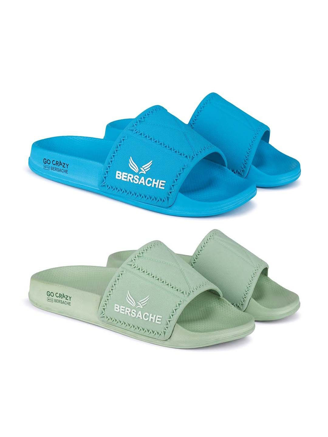 BERSACHE Men Rubber Sliders(Combo 2)