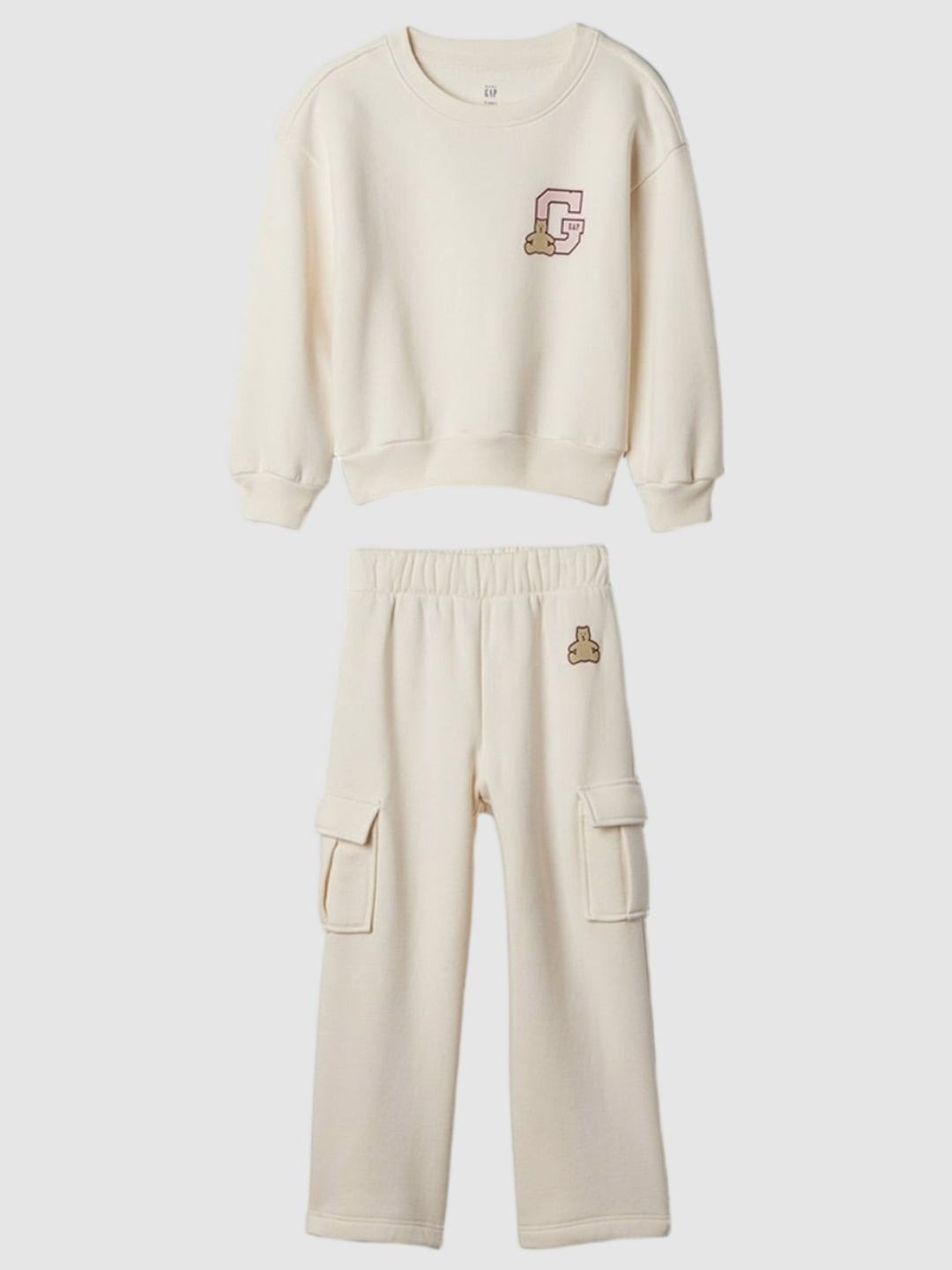 GAP Infant Girls Logo Print Sweatshirt & Cargo Pants Clothing Set