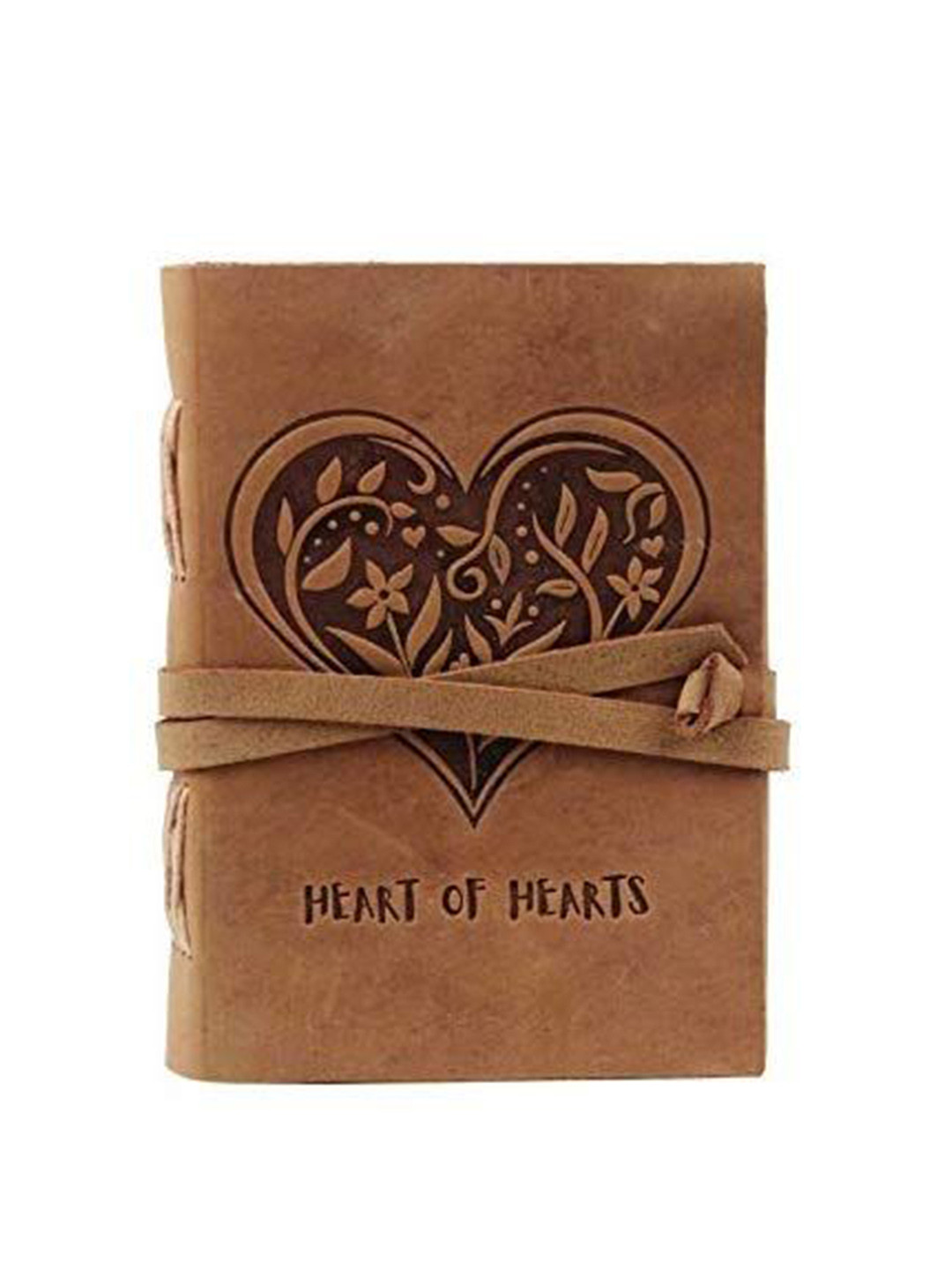 SWISS HORN Heart Embossed Leather Diary