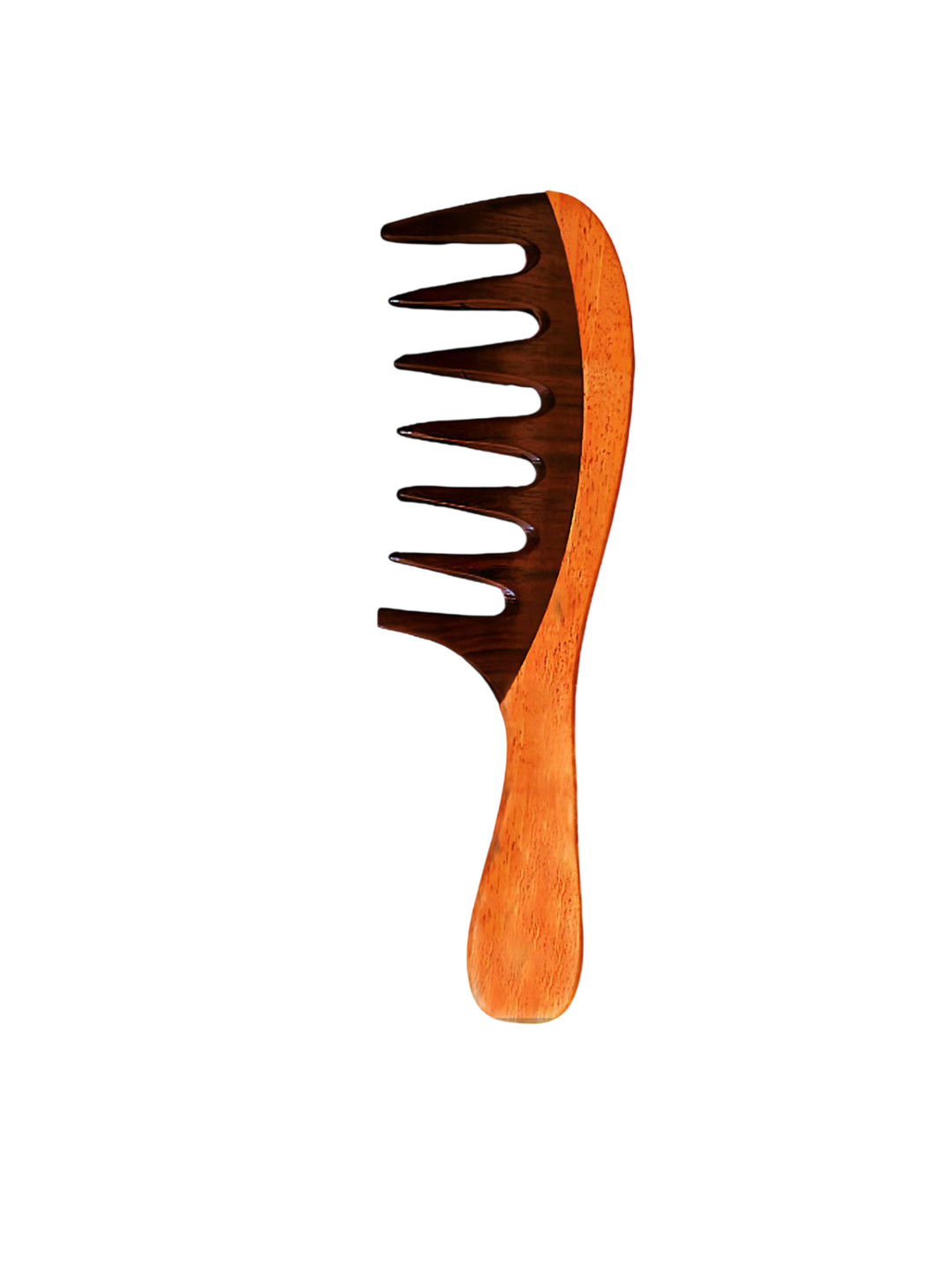 RUFIYS Rosewood & Neem Wooden Wide Tooth Comb Brown