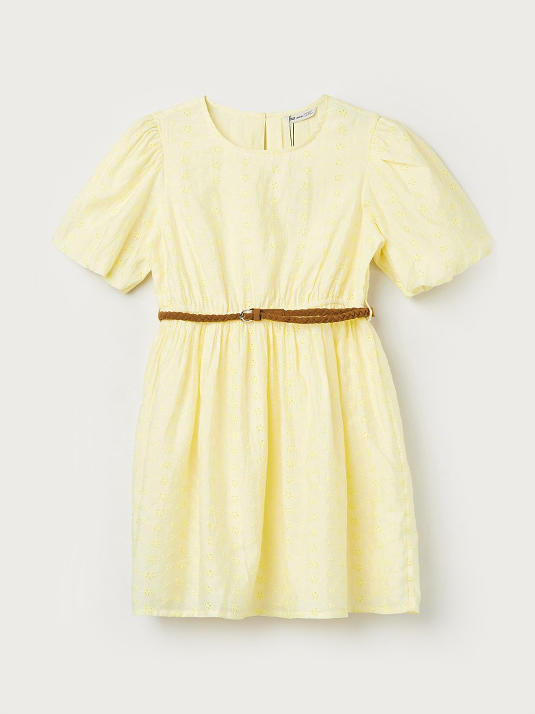 Fame Forever by Lifestyle Girls Embroidered Puff Sleeve Fit & Flare Dress