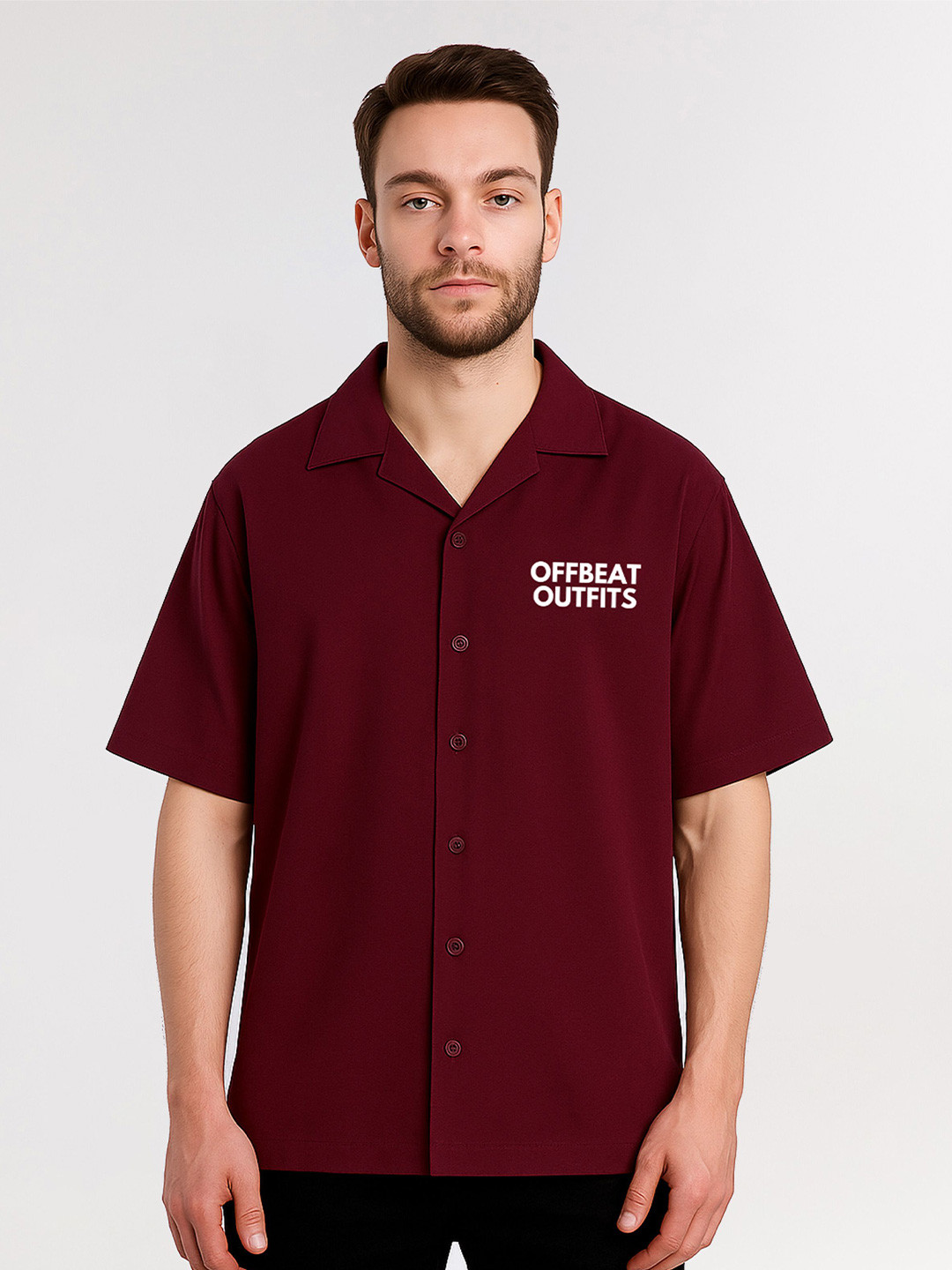 Offbeat Outfits Men Regular Fit Typography Printed Casual Shirt