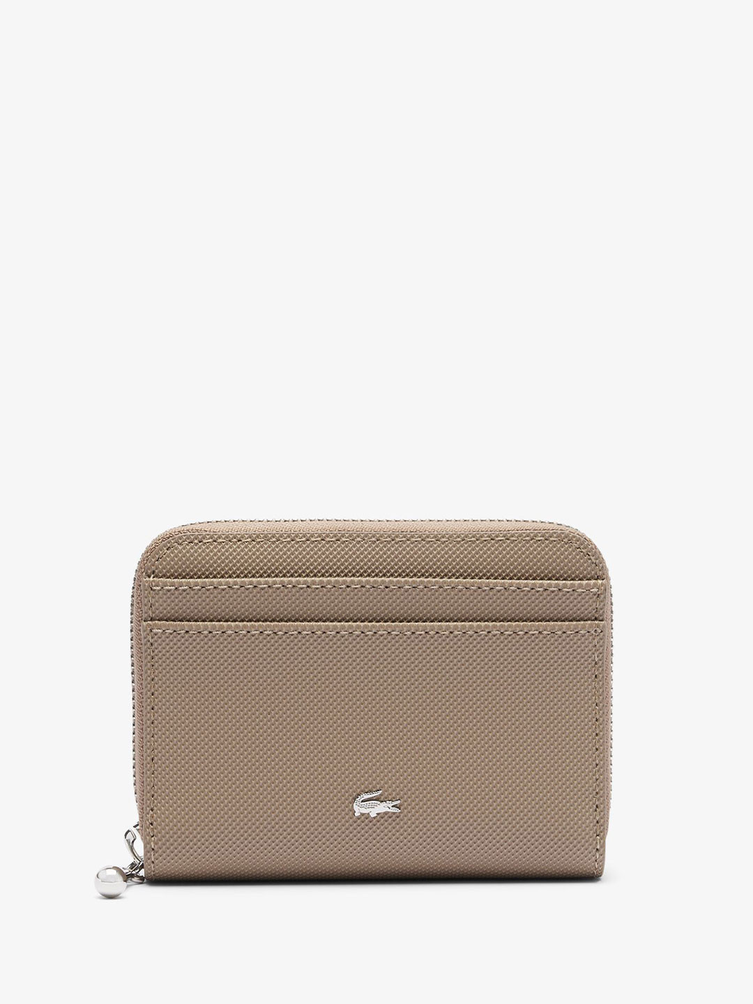 Lacoste Women Solid Textured Zip Around Wallet