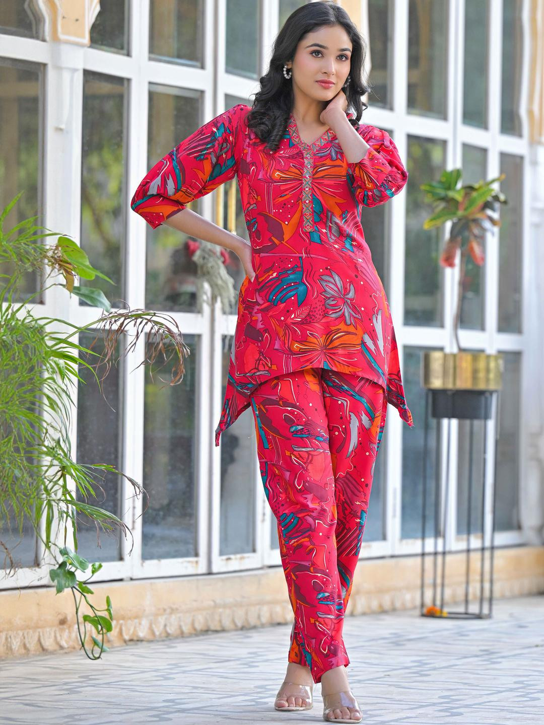 Peachmode Adults-Women Viscose Rayon Co-Ords