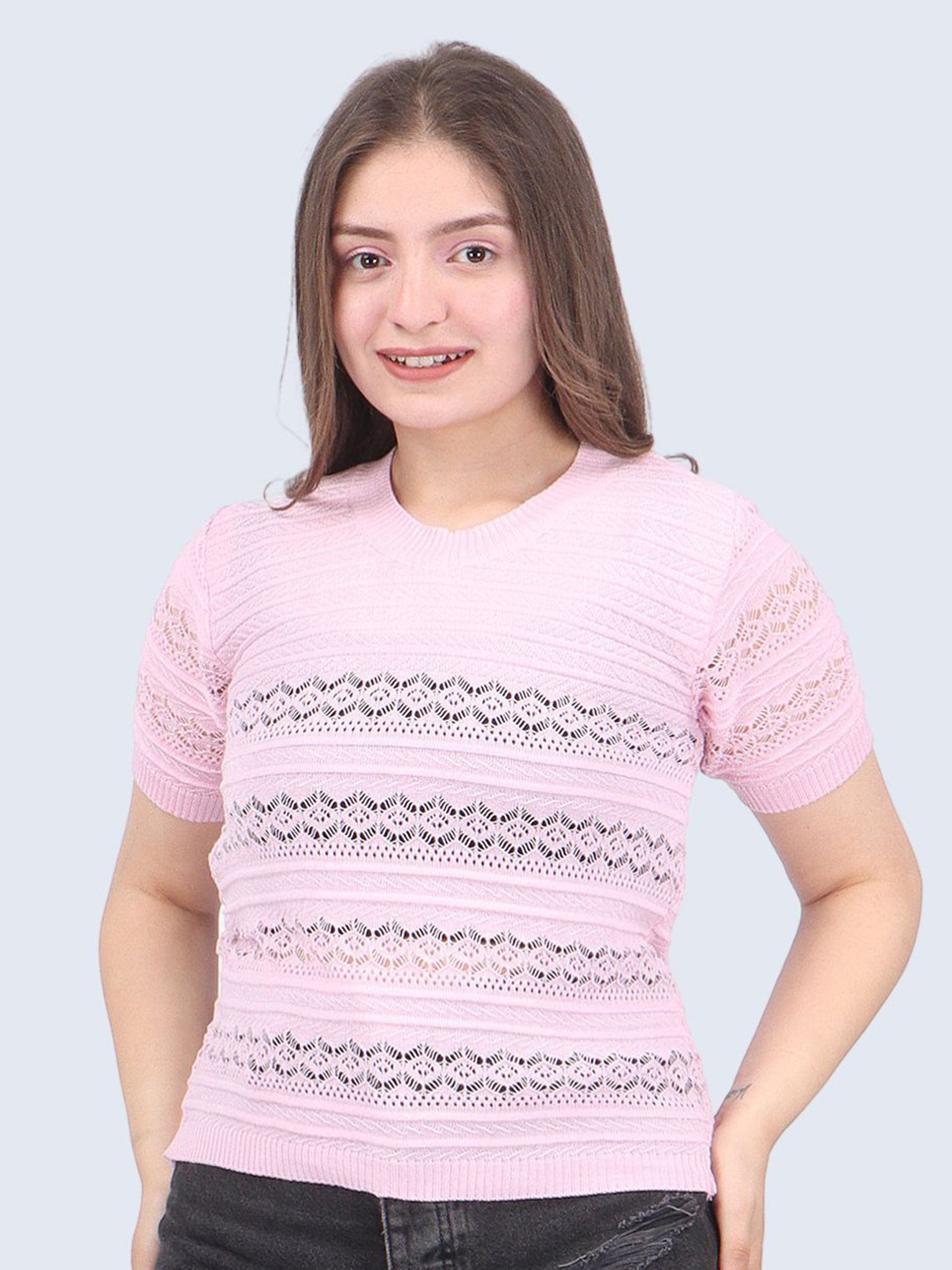 FEVERFEW Self Design Cotton Top