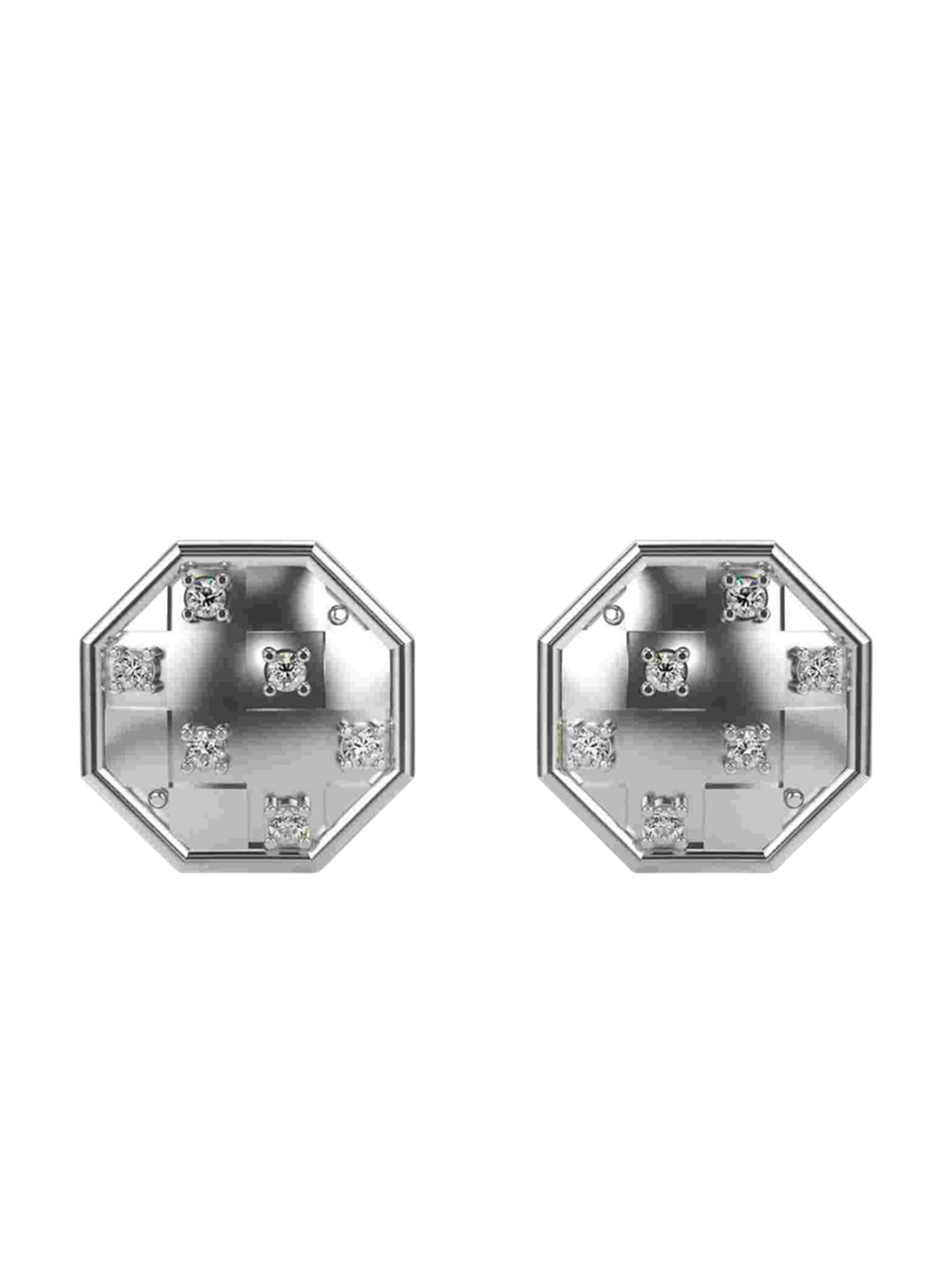 VALANOVA Women Sterling Silver Plated with White Gold Earrings