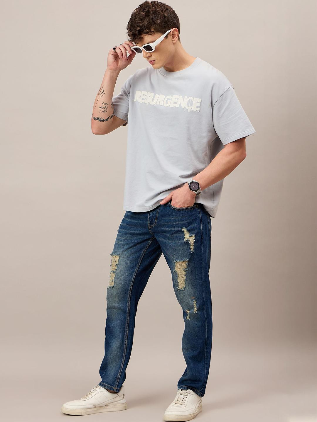 The Roadster Lifestyle Co. Men Pocket Pop Pure Cotton Straight Jeans