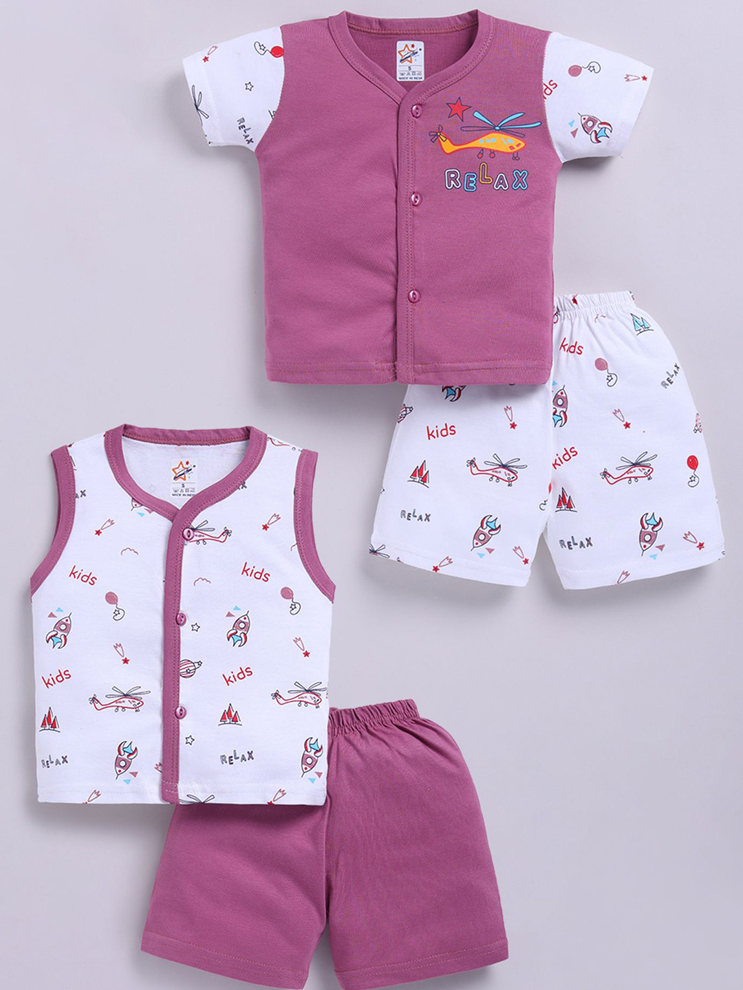 Universal Stars Kids Selection Of 2 Printed T-shirt With Shorts