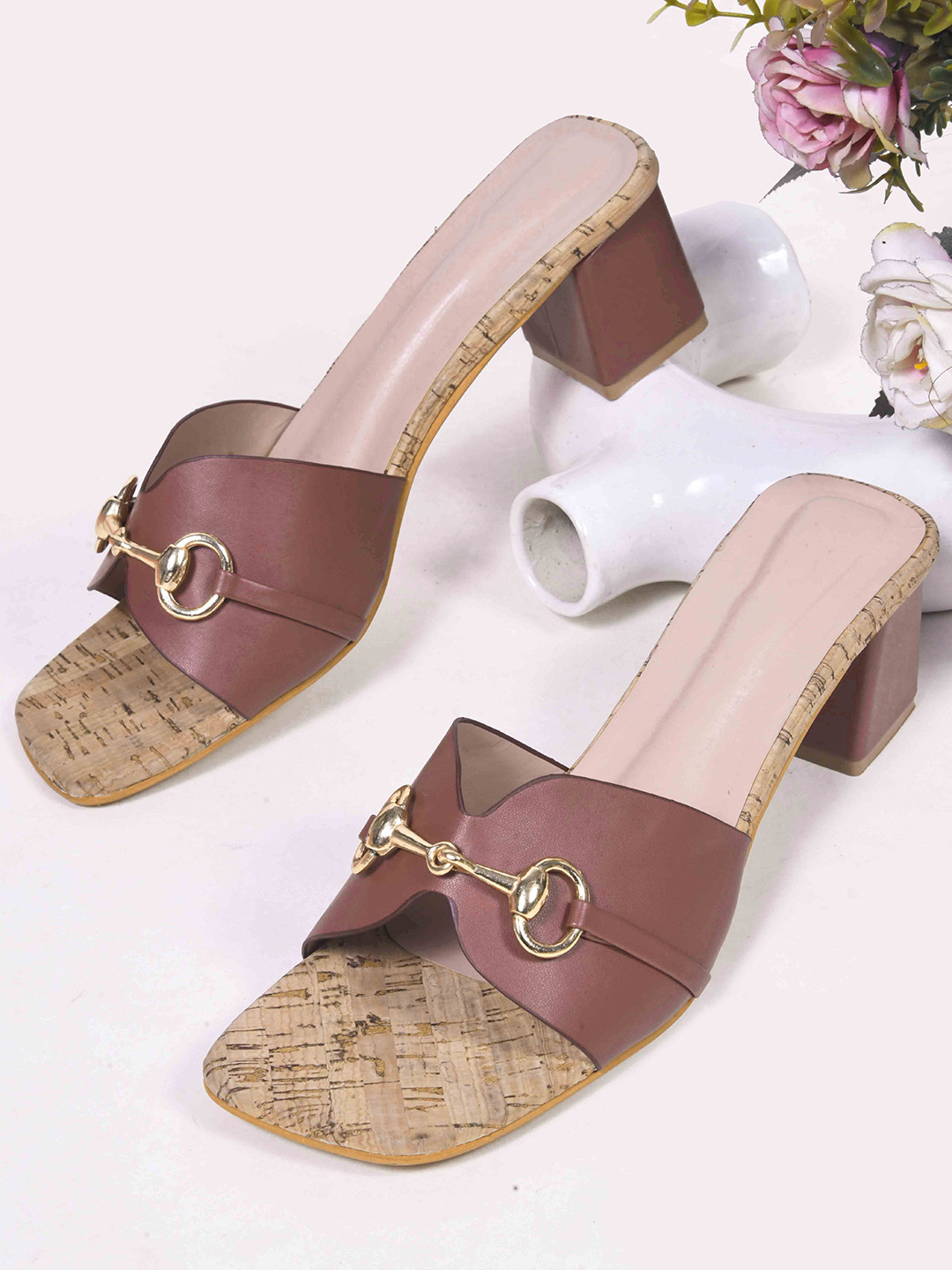 Froh Feet Women Square Toe Chunky Block Heel Sandals