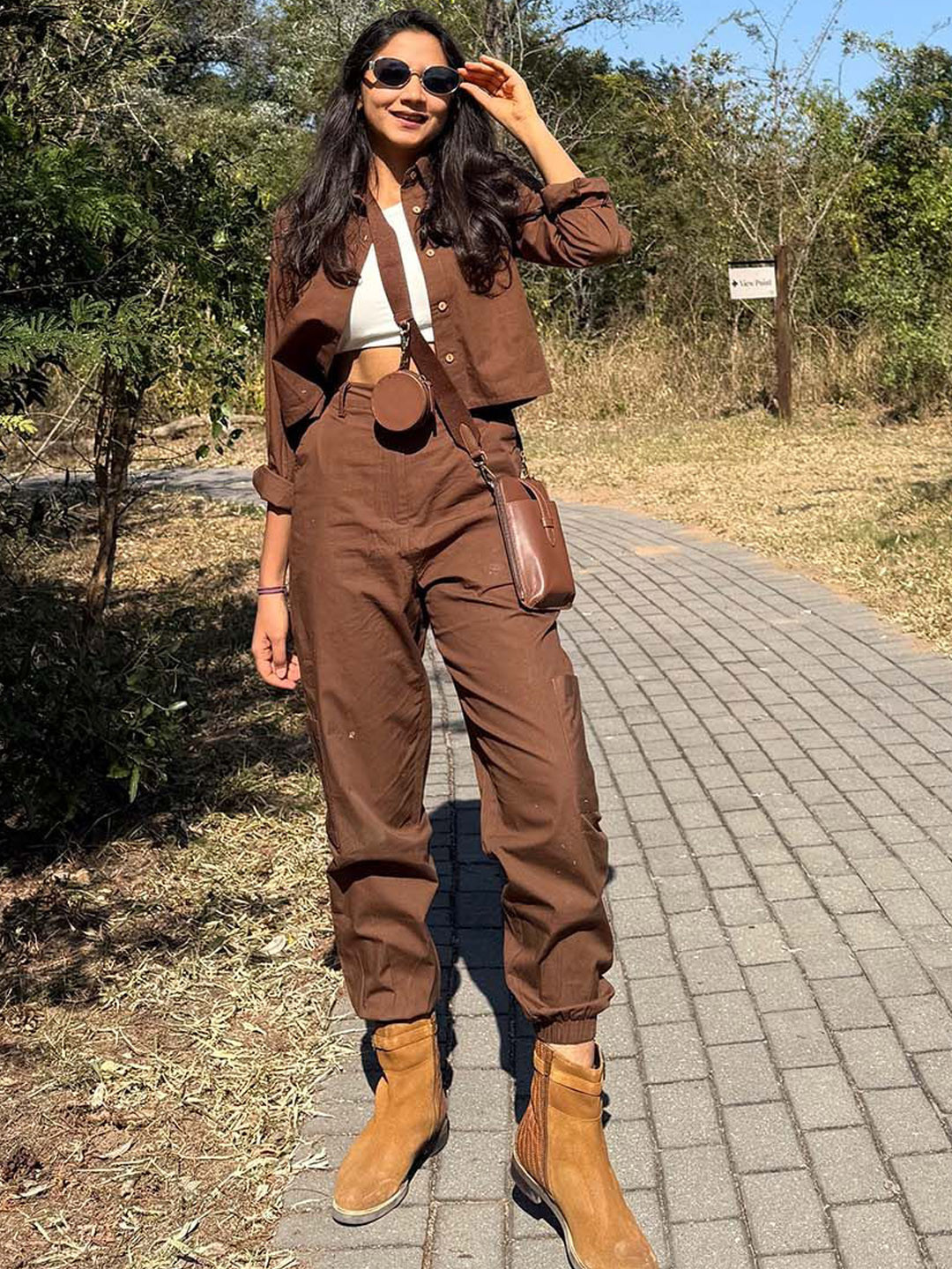 B'Infinite Long Sleeves Pure Cotton Shirt With Joggers