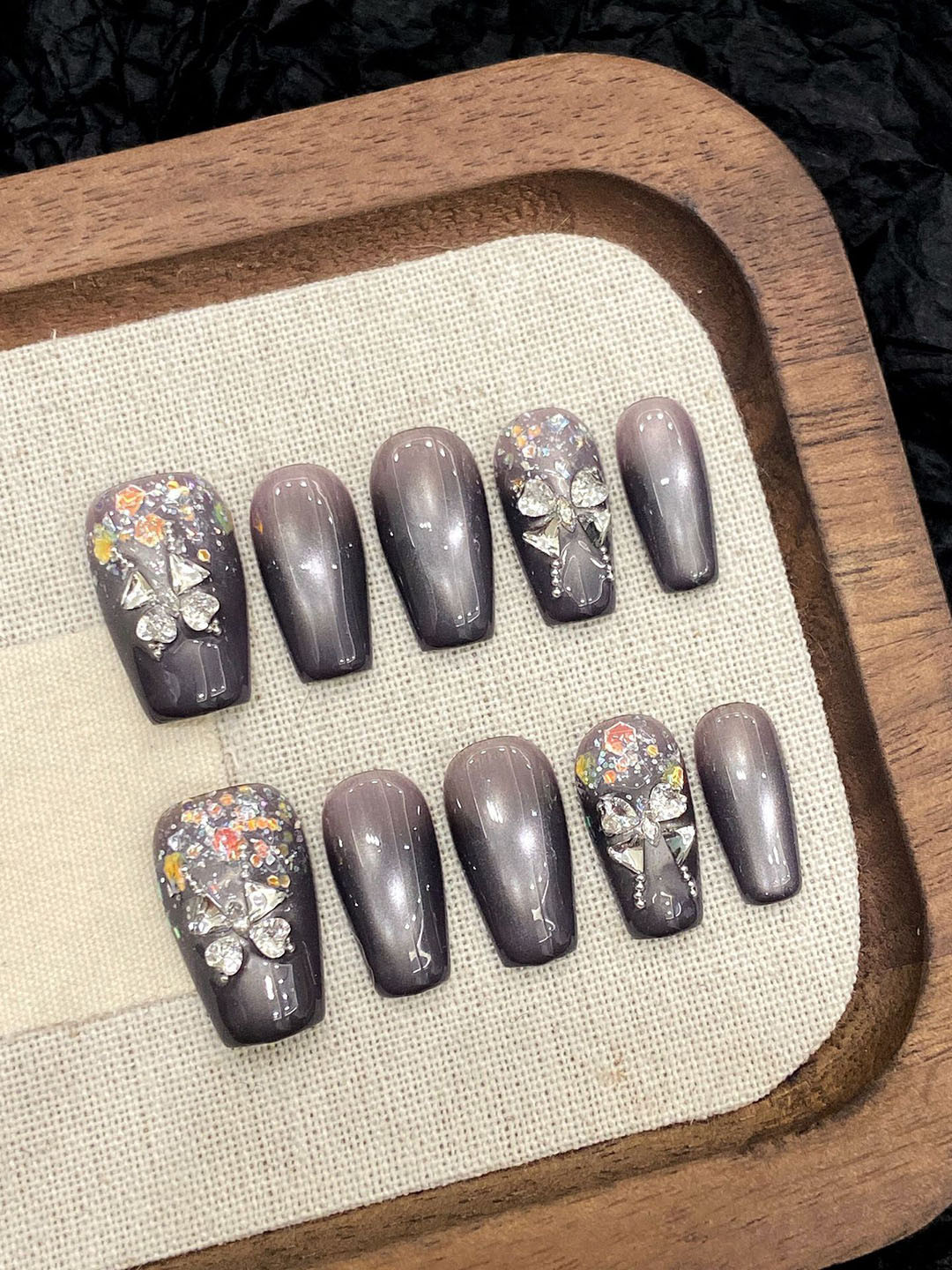 StyleCast x Revolte Set Of 10 Nail Extension - Black