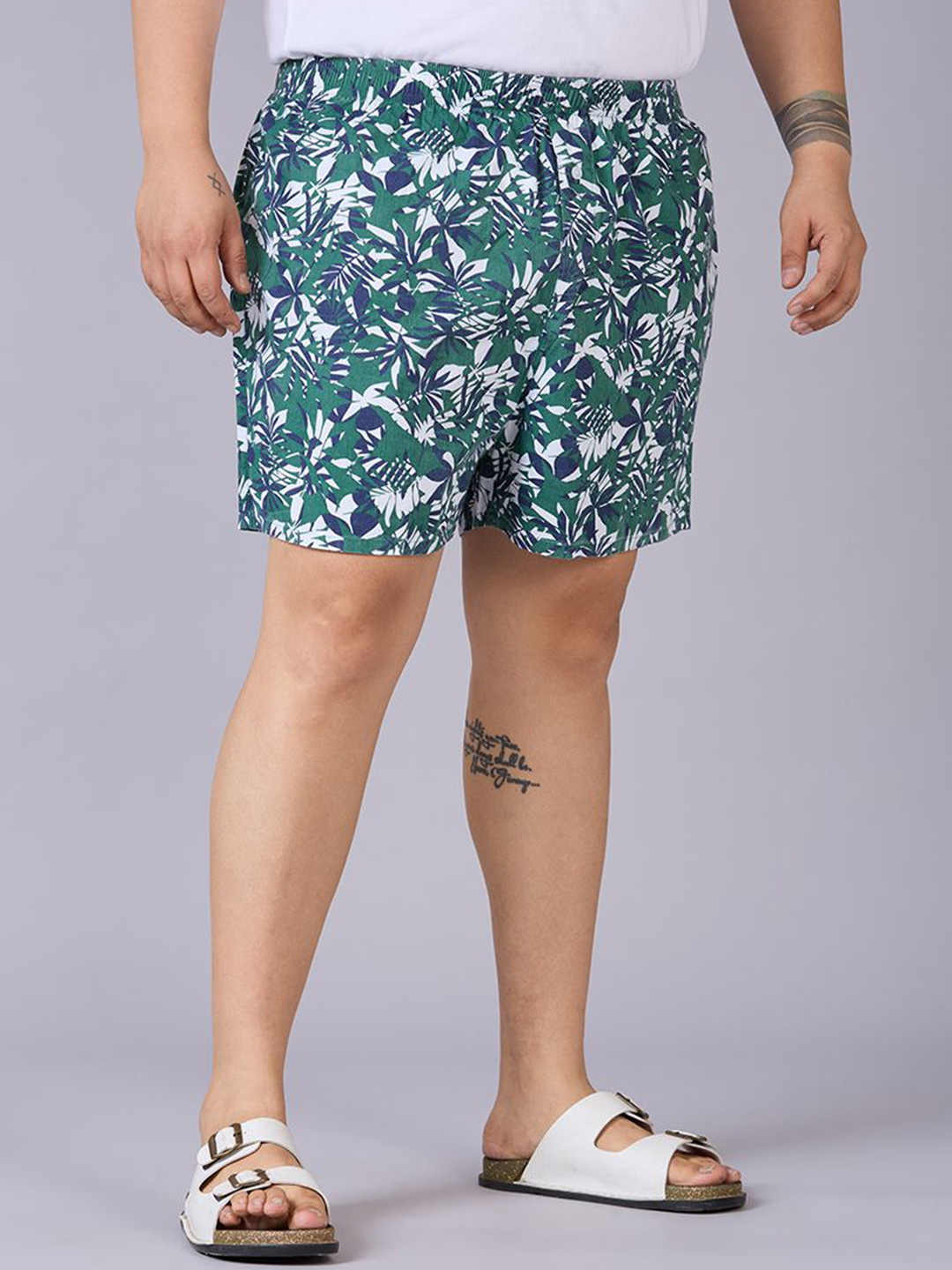 UNSIZED Men Plus Size Printed Cotton Boxer