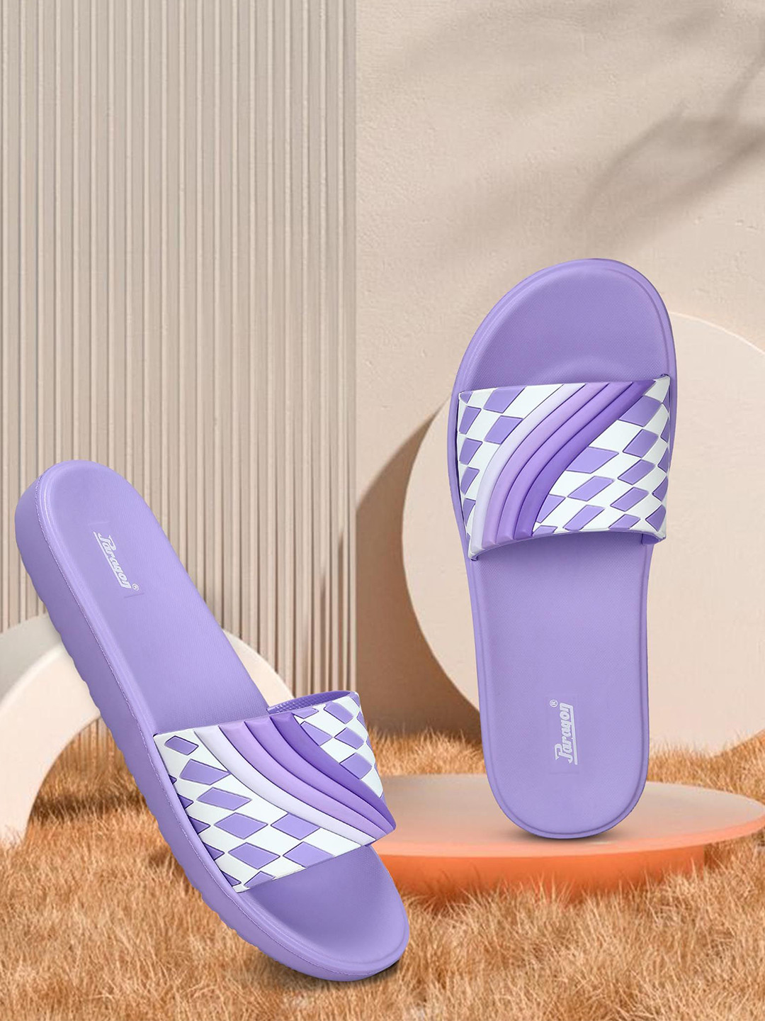 Paragon Women Printed EVA Sliders with Cushioned Sole