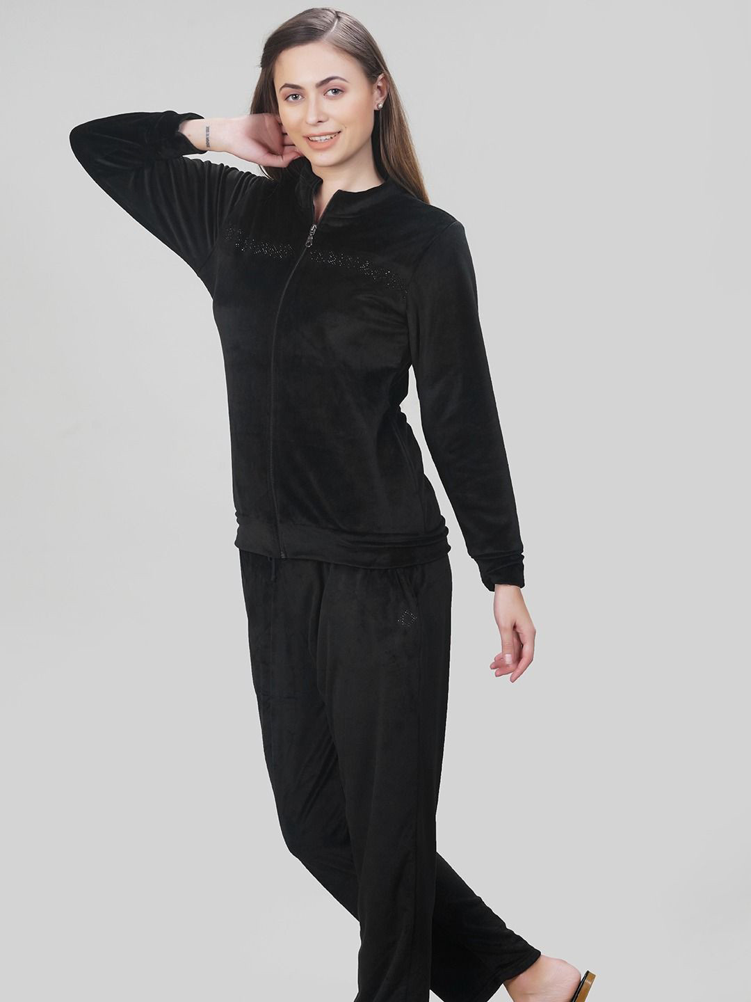 She N She Women Schiffli Sweater & Trouser Co-Ords