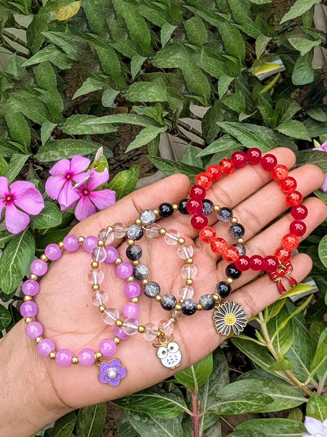 Amit Fashion Set Of 4 Artificial Beaded Bracelet