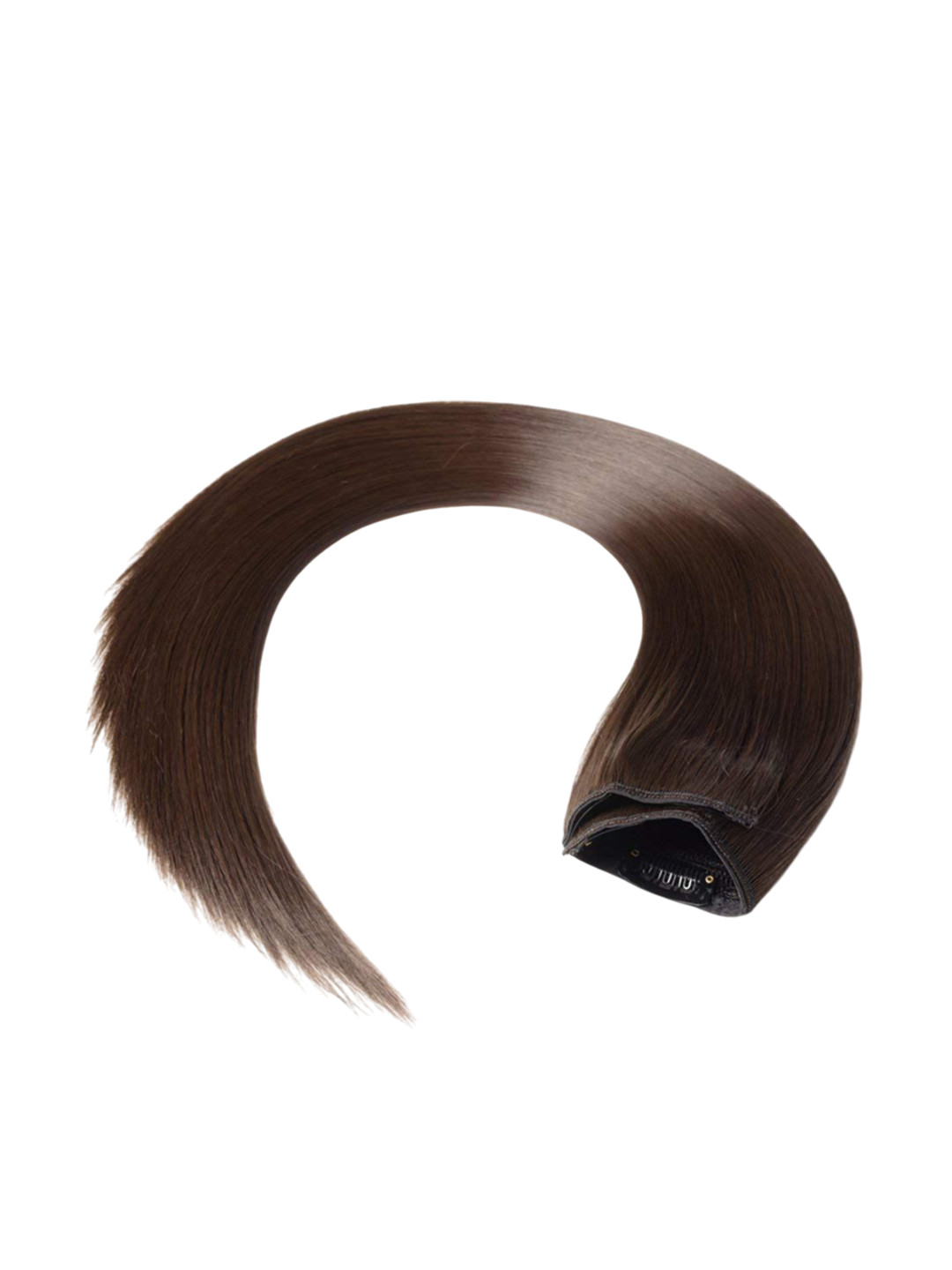 EL CABELL Clip In Straight Locks Hair Extension - Brown - 24 Inch