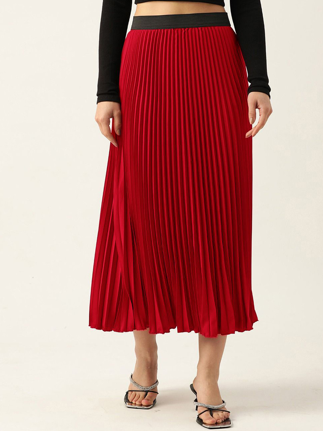 LookShine Flared A-Line Maxi Skirt