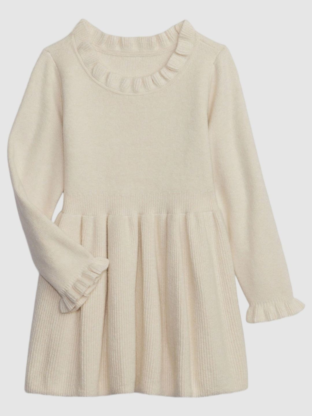 GAP Girls Fit & Flare Sweater Dress With Ruffled-Neck