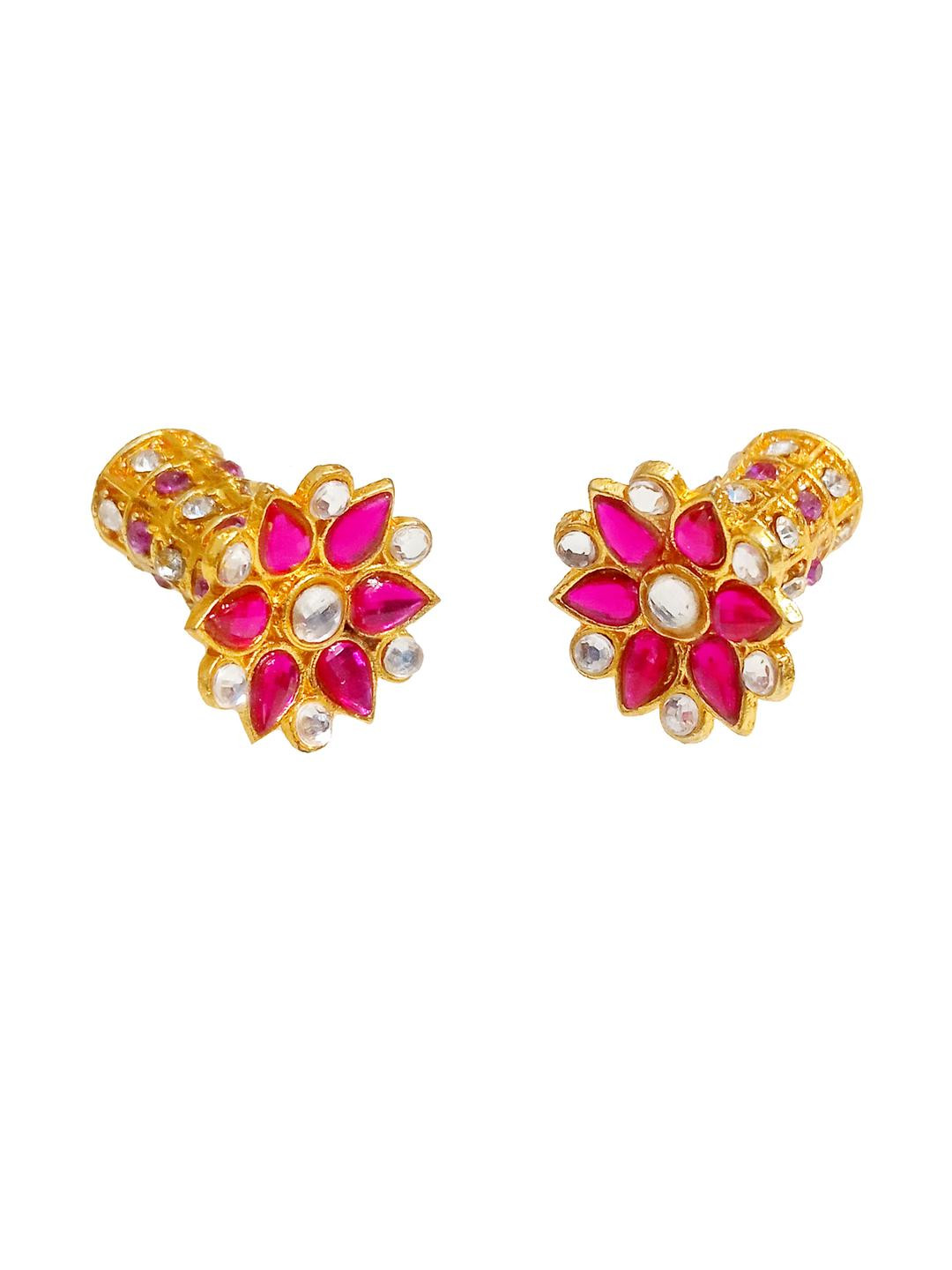 Balaji Gold Gold-Plated Copper Earrings